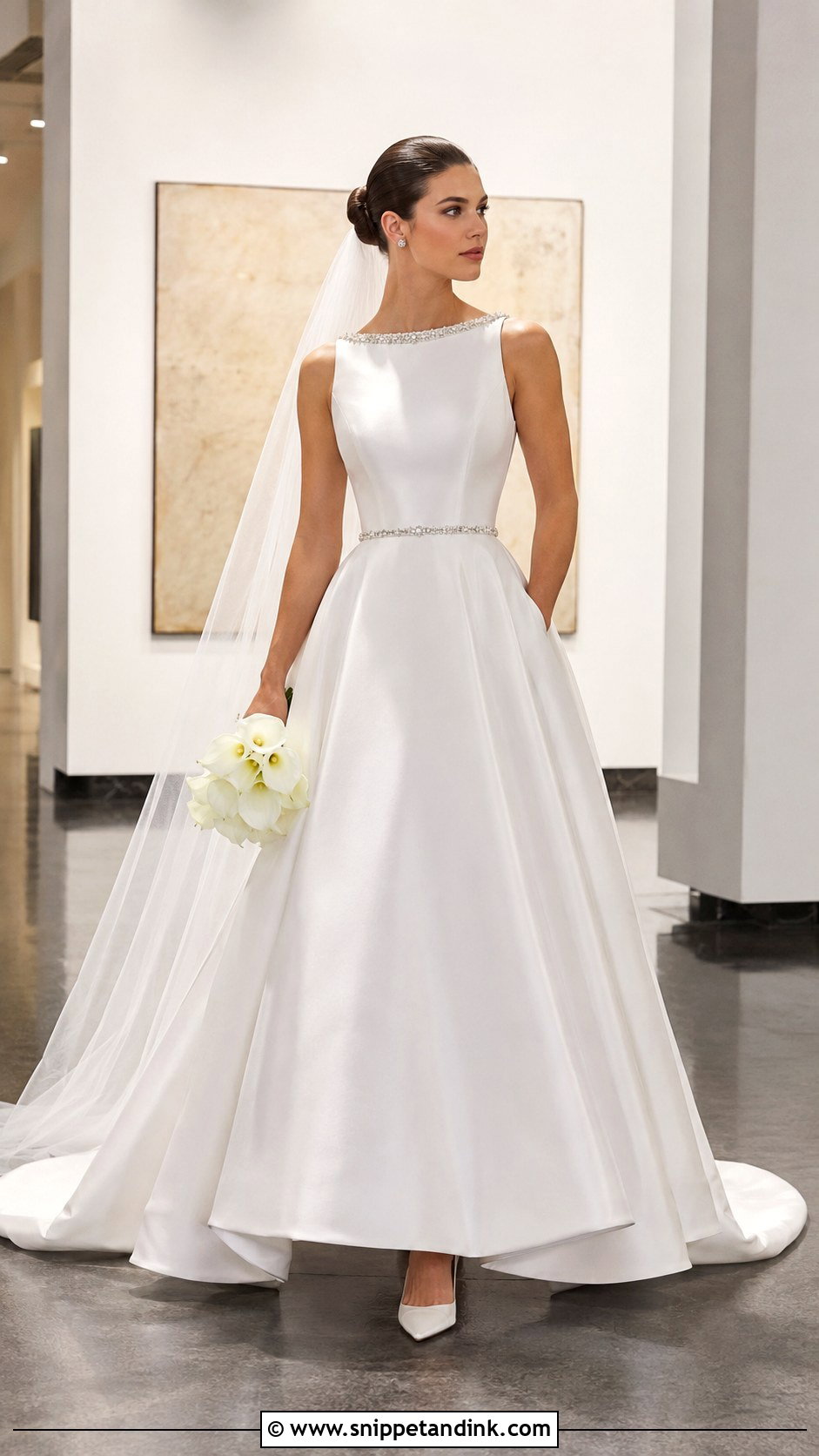 Diamond Satin Wedding Dress - Snippet and Ink - 20 Diamonds Wedding Dresses