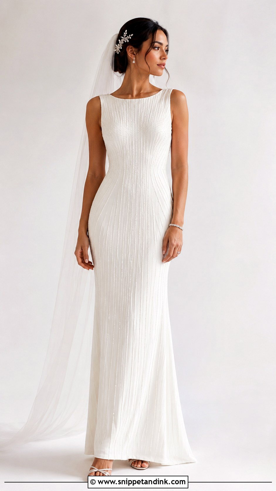 Diamond Sheath Wedding Dress - Snippet and Ink - 25 Diamond Wedding Dress Ideas