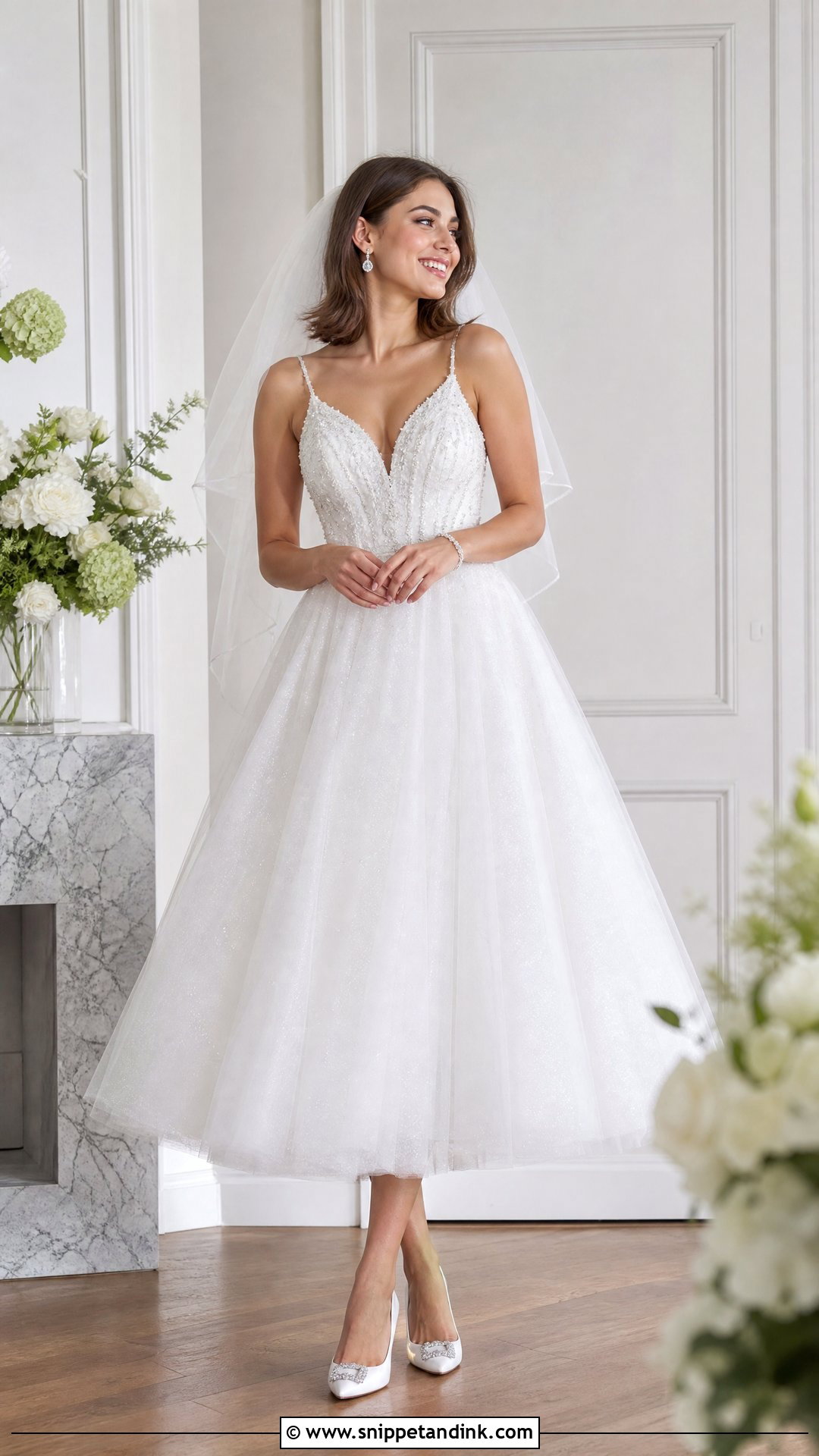 Diamond Tea Length Wedding Dress - Snippet and Ink - 20 Wedding Dress Diamonds Ideas