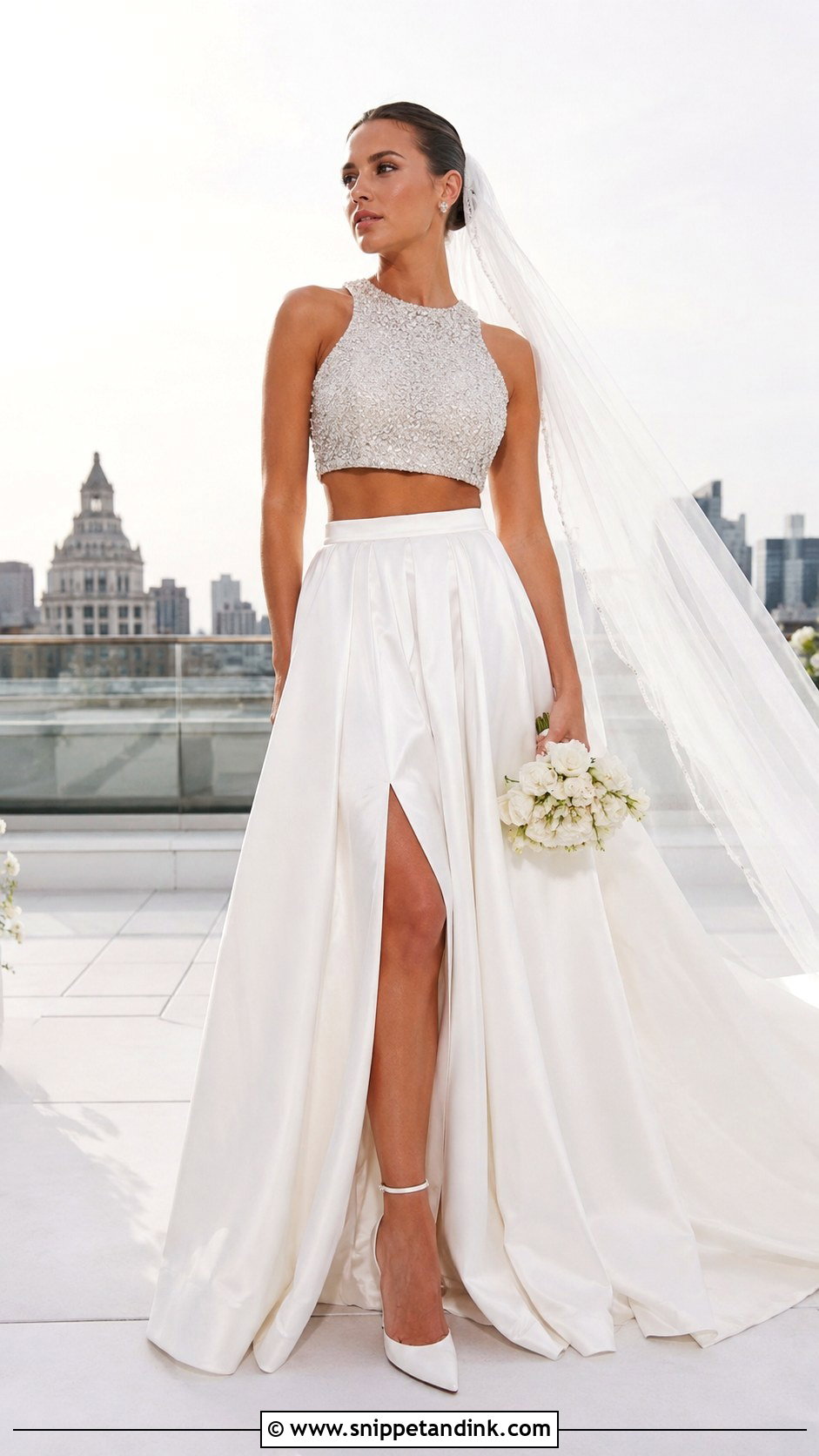 Diamond Two Piece Wedding Dress - Snippet and Ink - 20 Diamonds Wedding Dresses