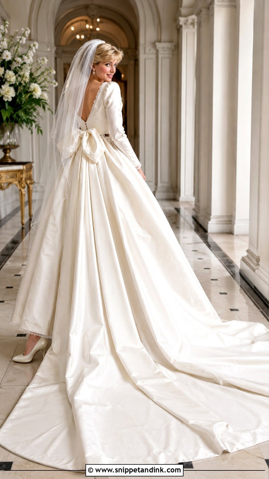 Diana Wedding Dress With Bow Detail - Snippet and Ink - 25 Diana Wedding Dress Ideas