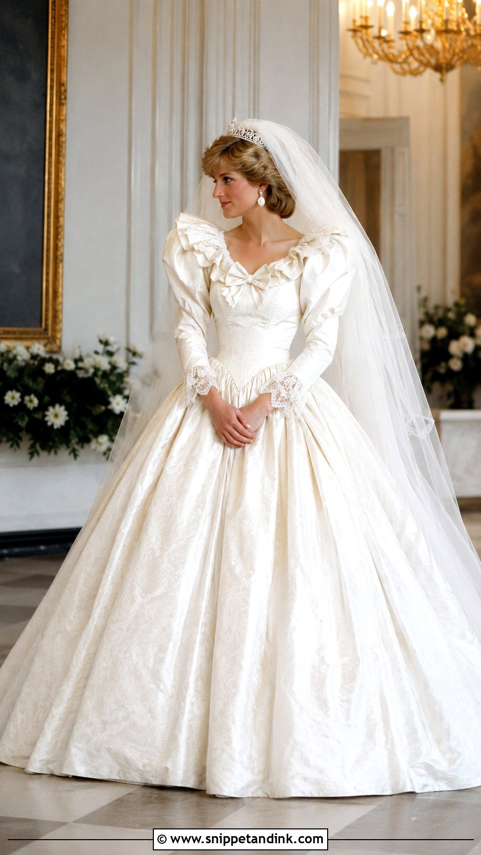 Diana Wedding Dress With Full Ball Gown Skirt - Snippet and Ink - 25 Diana Wedding Dress Ideas