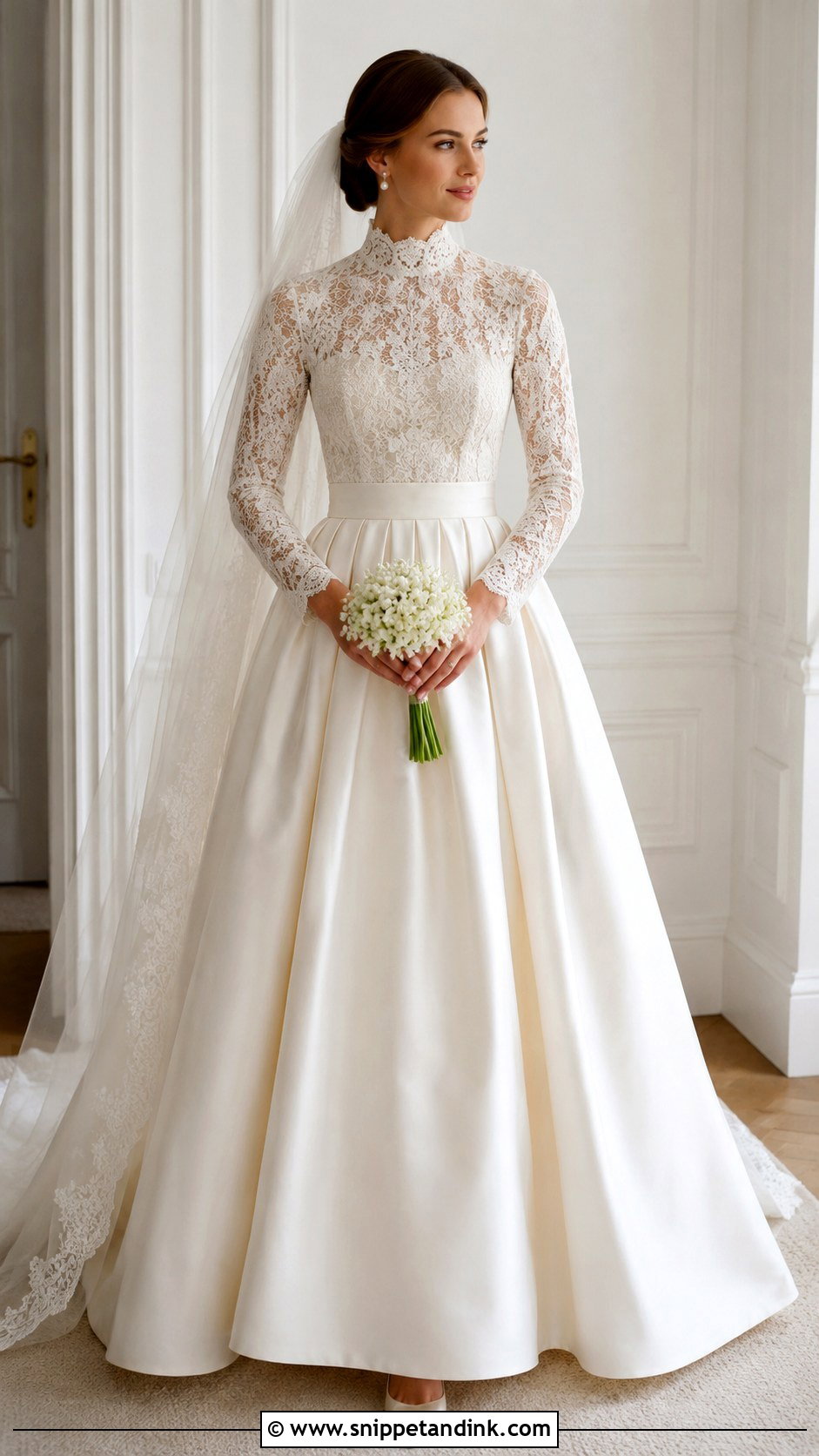 Diana Wedding Dress With High Neck - Snippet and Ink - 25 Diana Wedding Dress Ideas