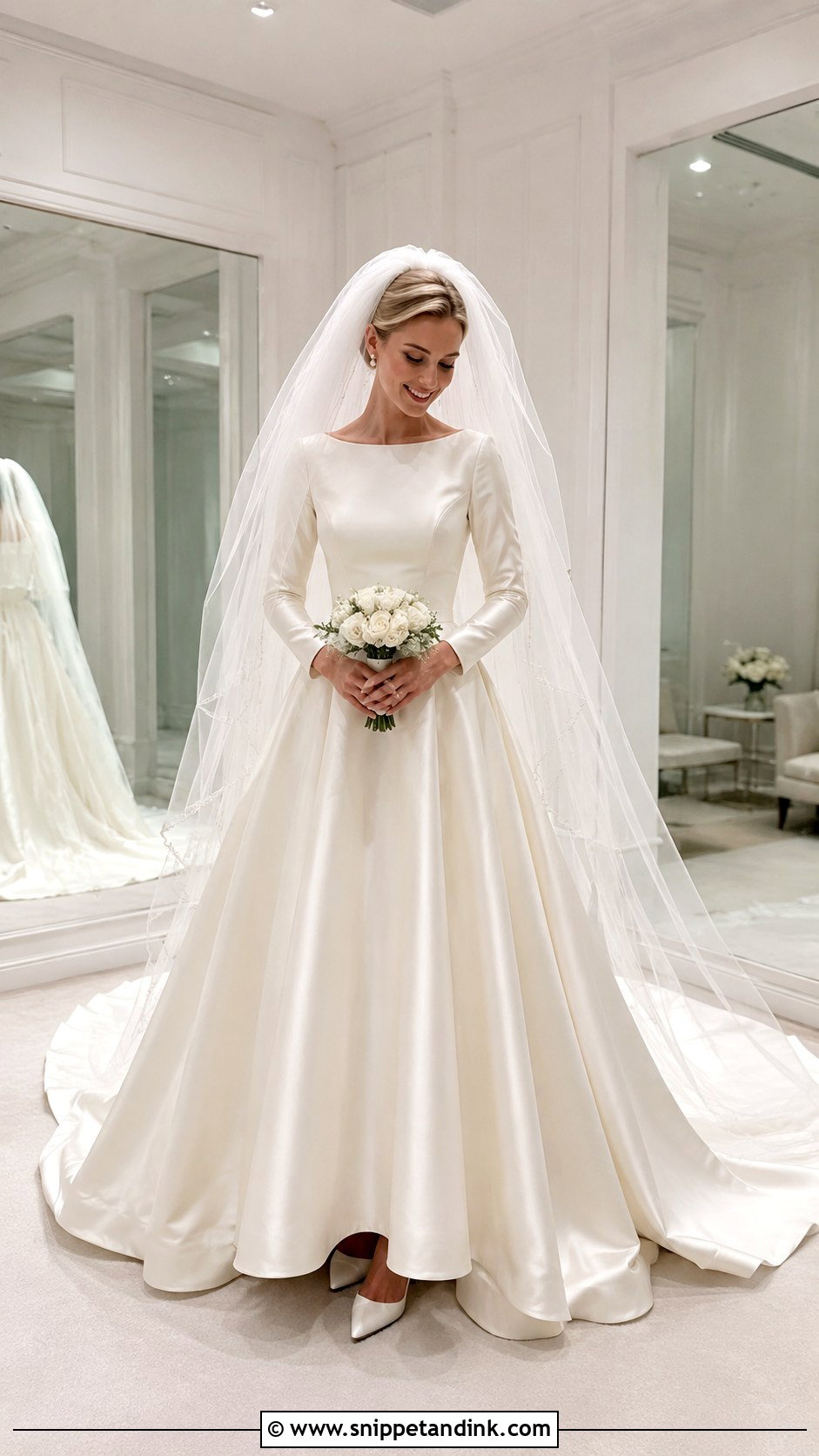 Diana Wedding Dress With Ivory Satin - Snippet and Ink - 25 Diana Wedding Dress Ideas