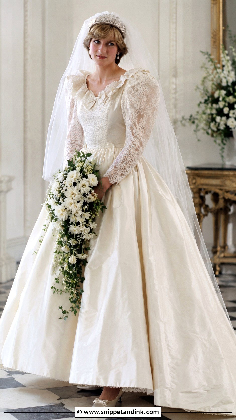 Diana Wedding Dress With Lace Sleeves - Snippet and Ink - 25 Diana Wedding Dress Ideas