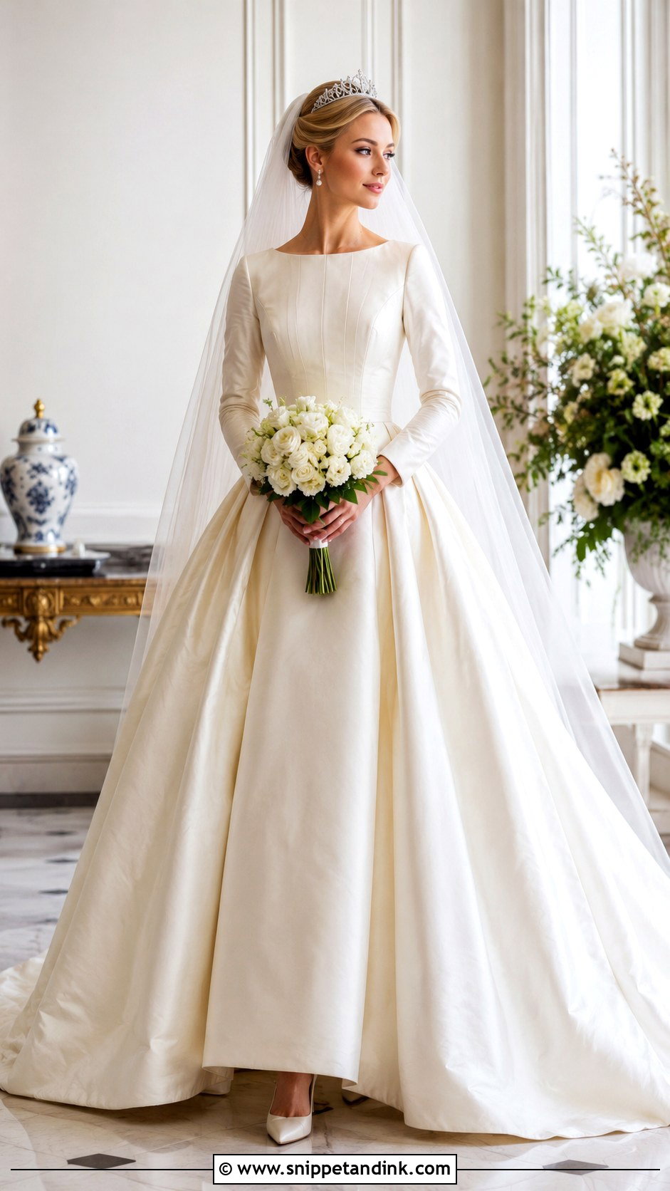 Diana Wedding Dress With Simple Tiara - Snippet and Ink - 25 Diana Wedding Dress Ideas