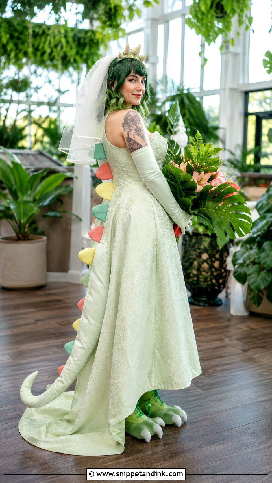 Dinosaur Wedding Dress - Snippet and Ink - 20 Funny Ugly Wedding Dress Ideas