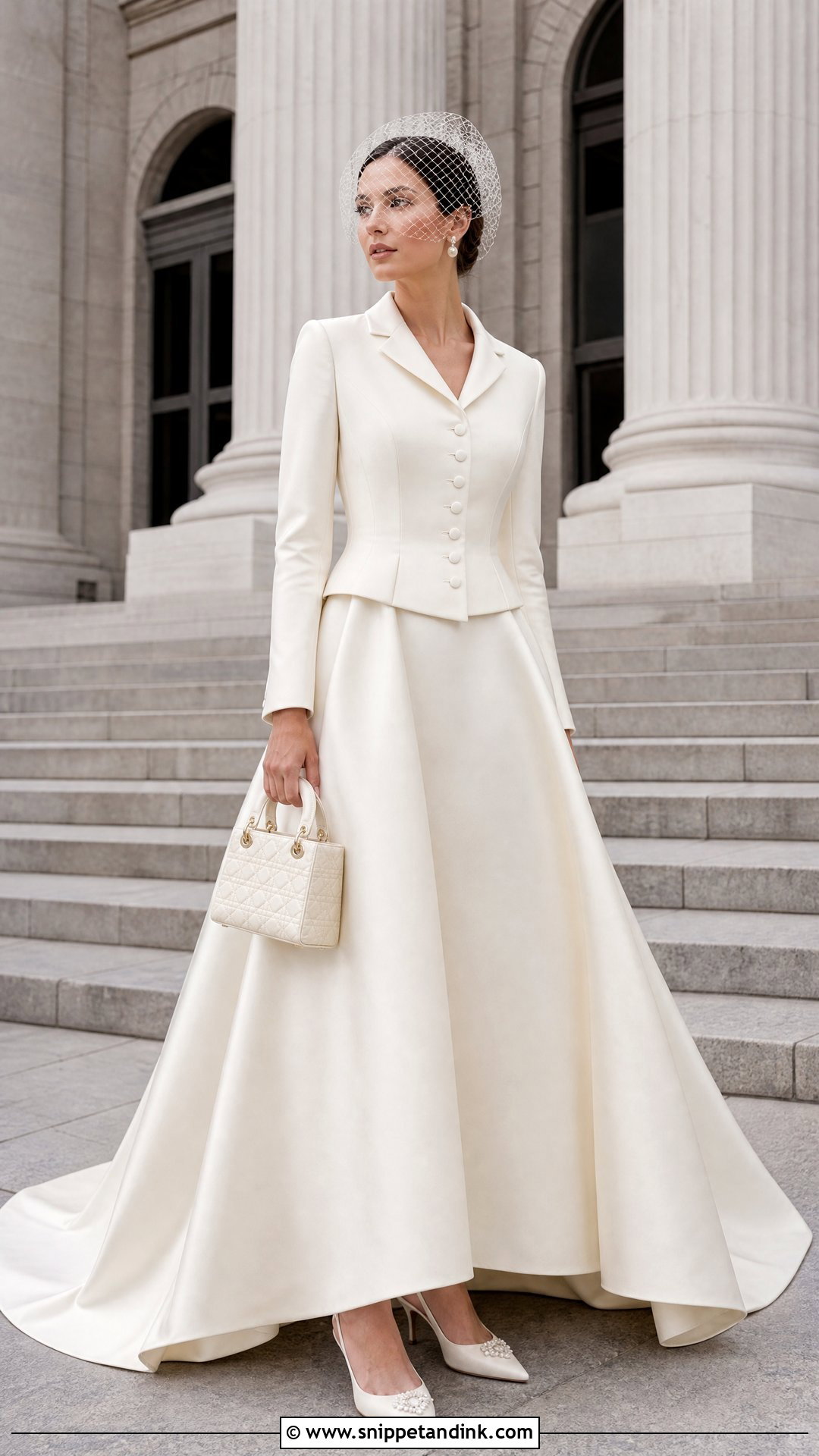 Dior Bar Jacket Wedding Gown - Snippet and Ink - 20 Dior Wedding Gown Ideas