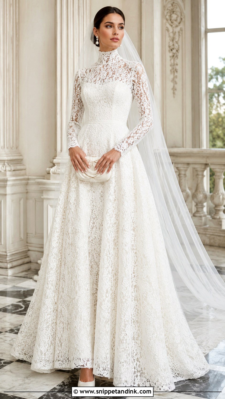Dior Bride Lace Long Sleeve Gown - Snippet and Ink - 20 Dior Bride Ideas