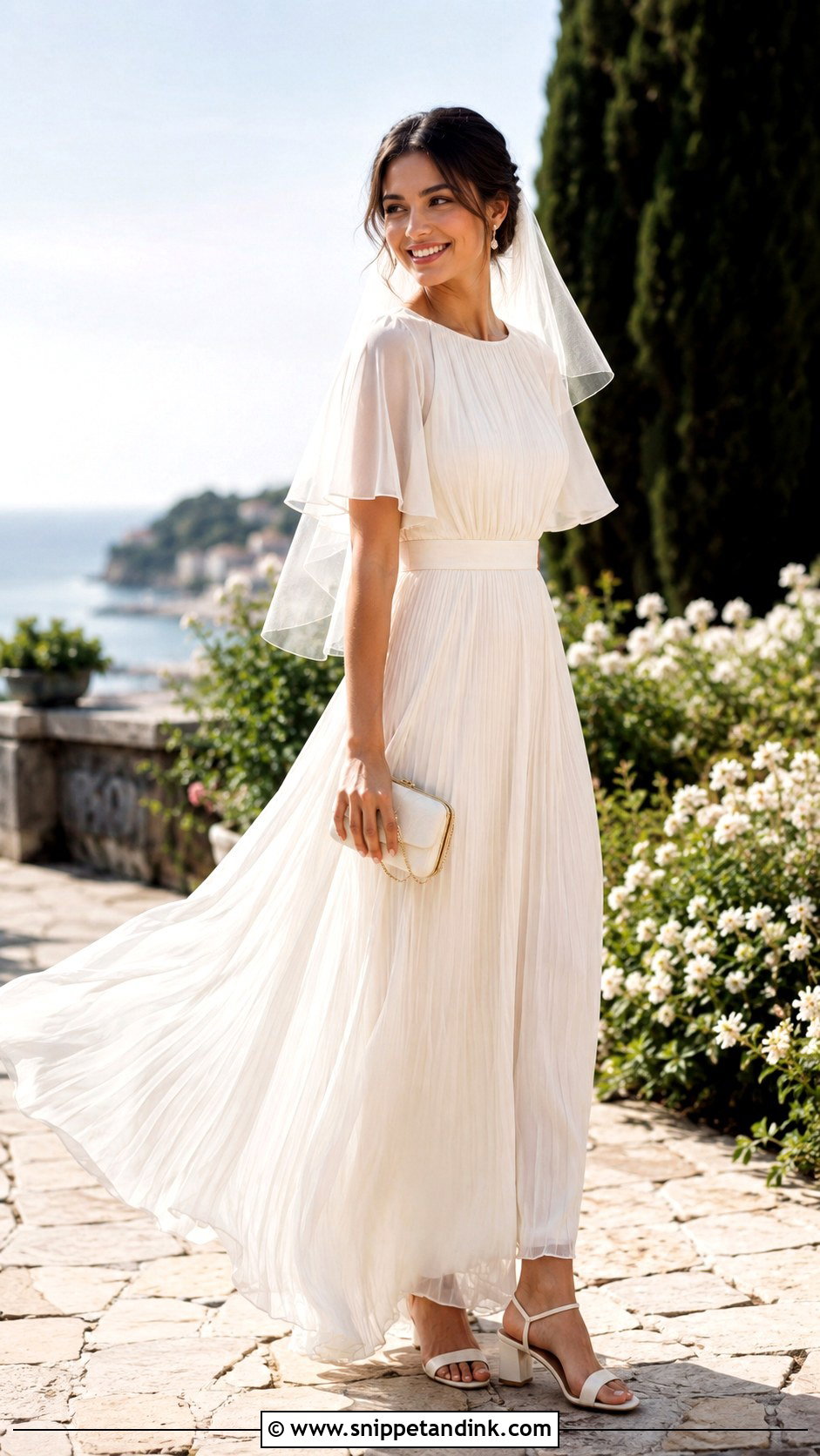 Dior Bride Pleated Chiffon Gown - Snippet and Ink - 20 Dior Bride Ideas