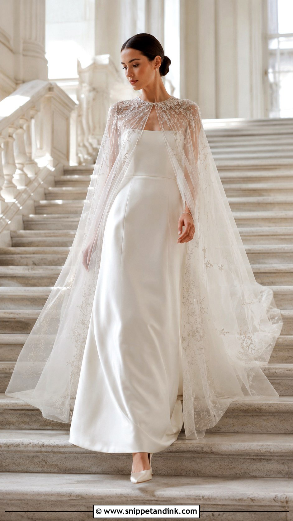 Dior Bride Tulle Cape Gown - Snippet and Ink - 20 Dior Bride Ideas