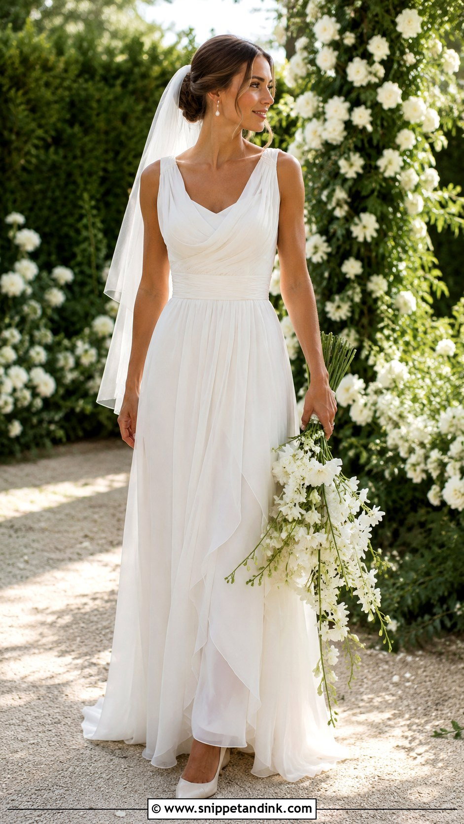 Dior Chiffon Draped Wedding Dress - Snippet and Ink - 20 Dior Bridal Dress Ideas