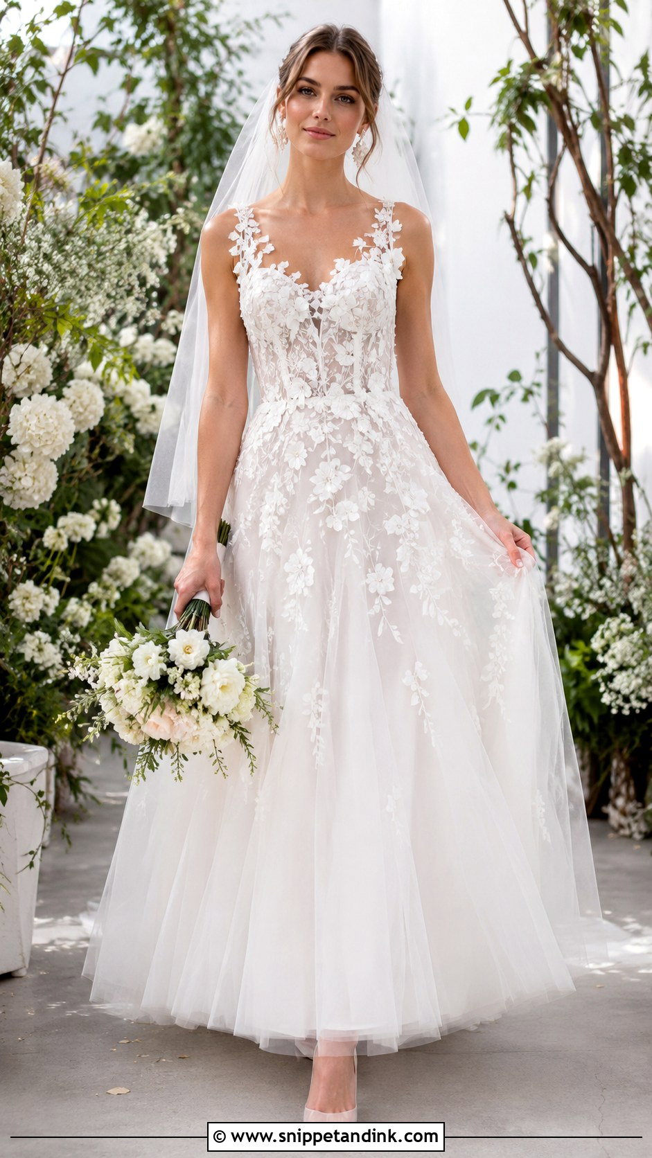 Dior Floral Applique Wedding Dress - Snippet and Ink - 20 Dior Bridal Dress Ideas