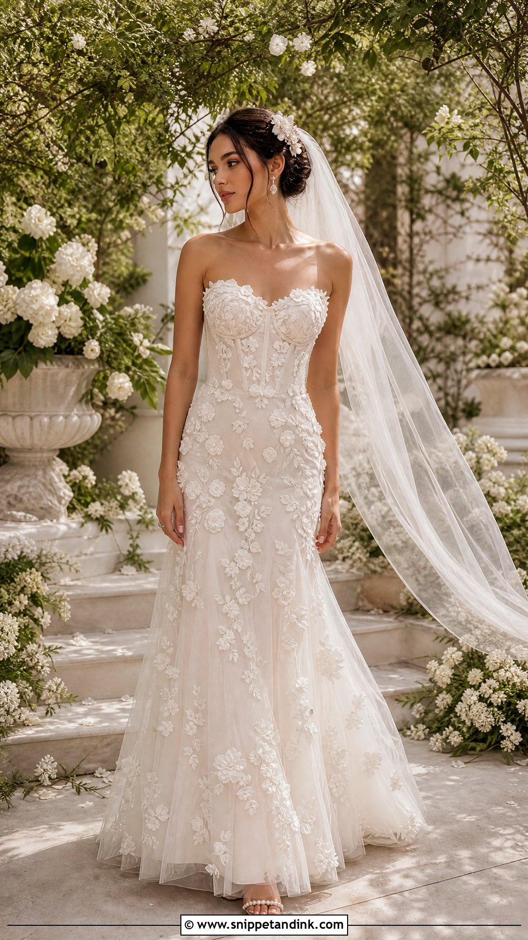 Dior Floral Tulle Wedding Gown - Snippet and Ink - 20 Dior Wedding Gown Ideas