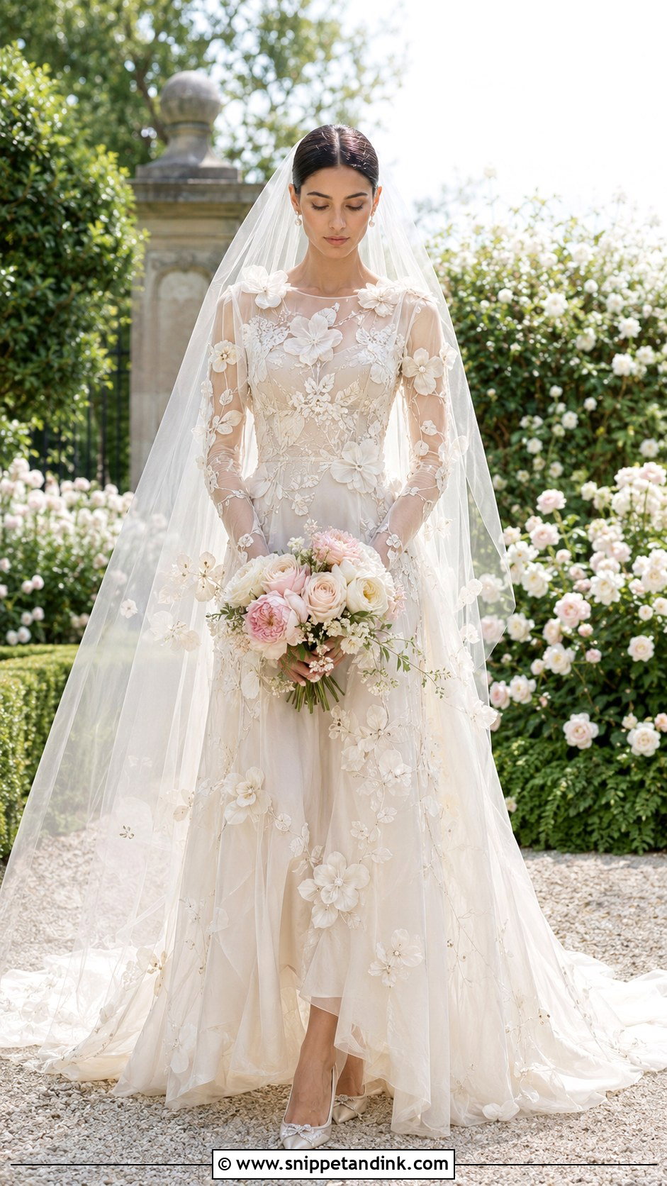 Dior Floral Wedding Dress - Snippet and Ink - 25 Christian Dior Wedding Dress Ideas