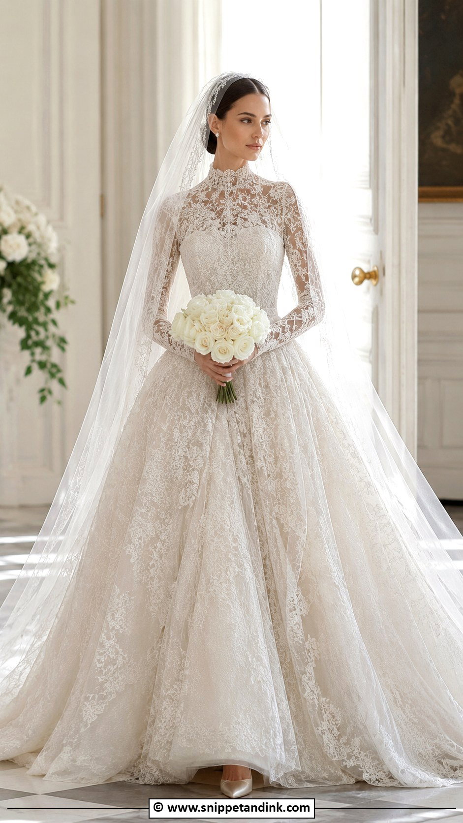 Dior Lace Ball Gown Wedding Dress - Snippet and Ink - 30 Dior Wedding Dresses