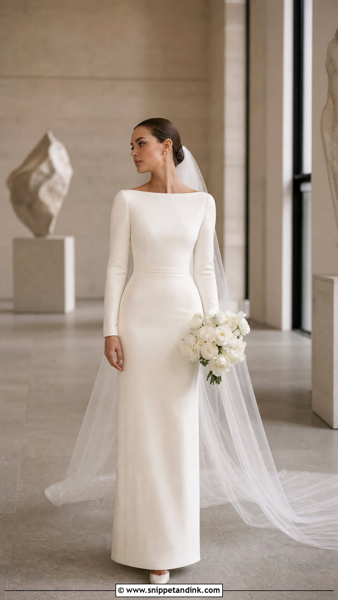 Dior Minimal Crepe Wedding Gown - Snippet and Ink - 20 Dior Wedding Gown Ideas