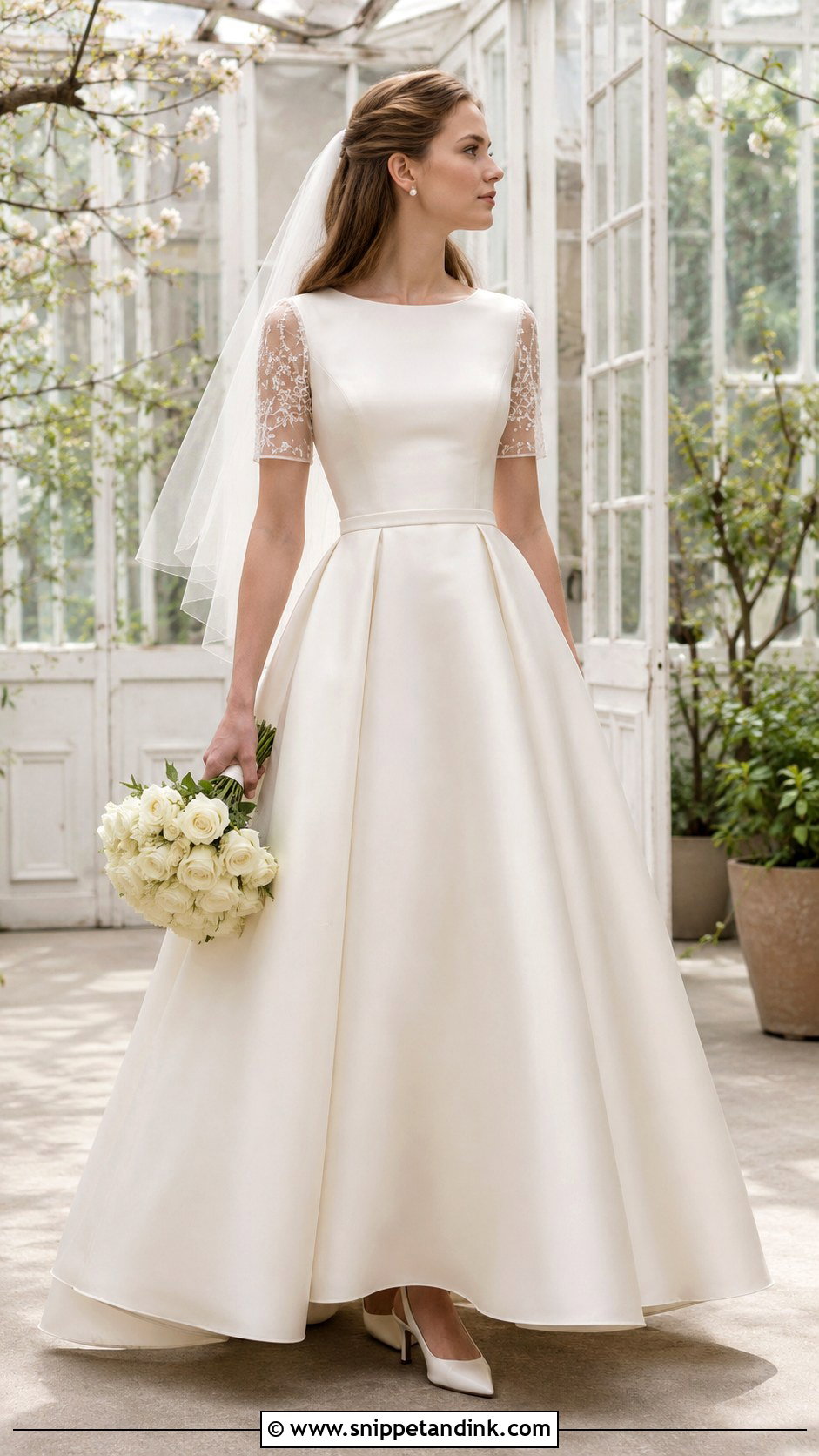 Dior Short Sleeve Wedding Dress - Snippet and Ink - 20 Dior Bridal Dress Ideas