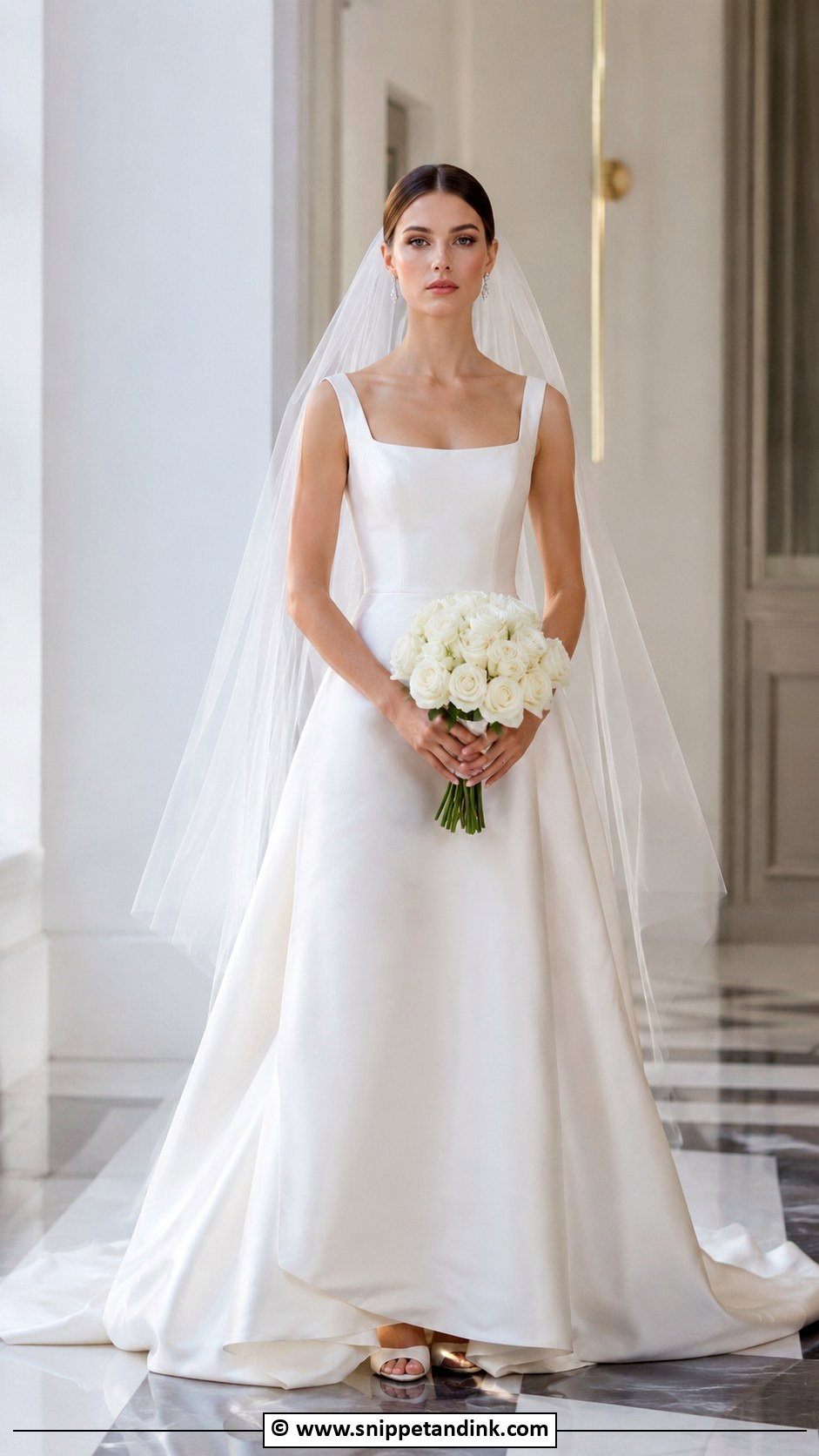 Dior Square Neck Wedding Dress - Snippet and Ink - 30 Dior Wedding Dress Ideas