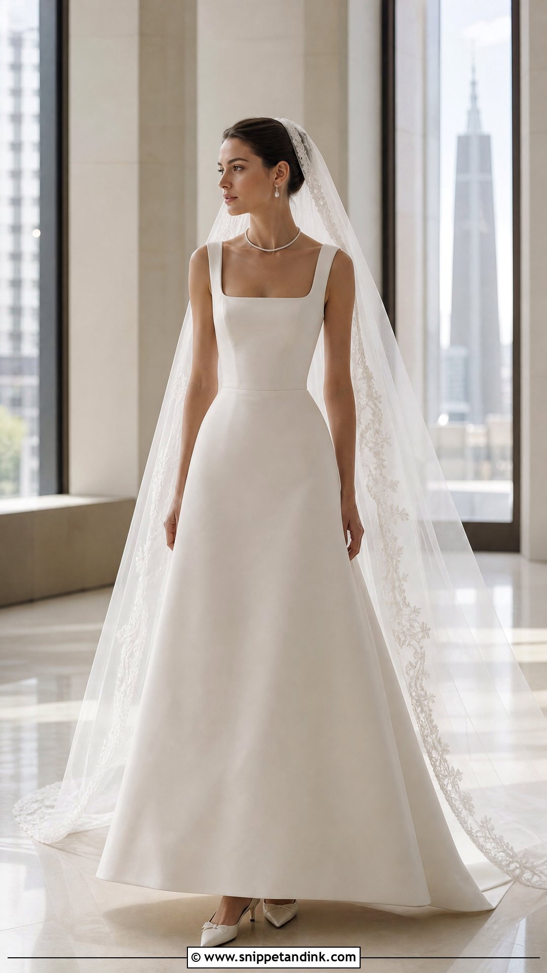Dior Square Neck Wedding Gown - Snippet and Ink - 20 Dior Wedding Gown Ideas