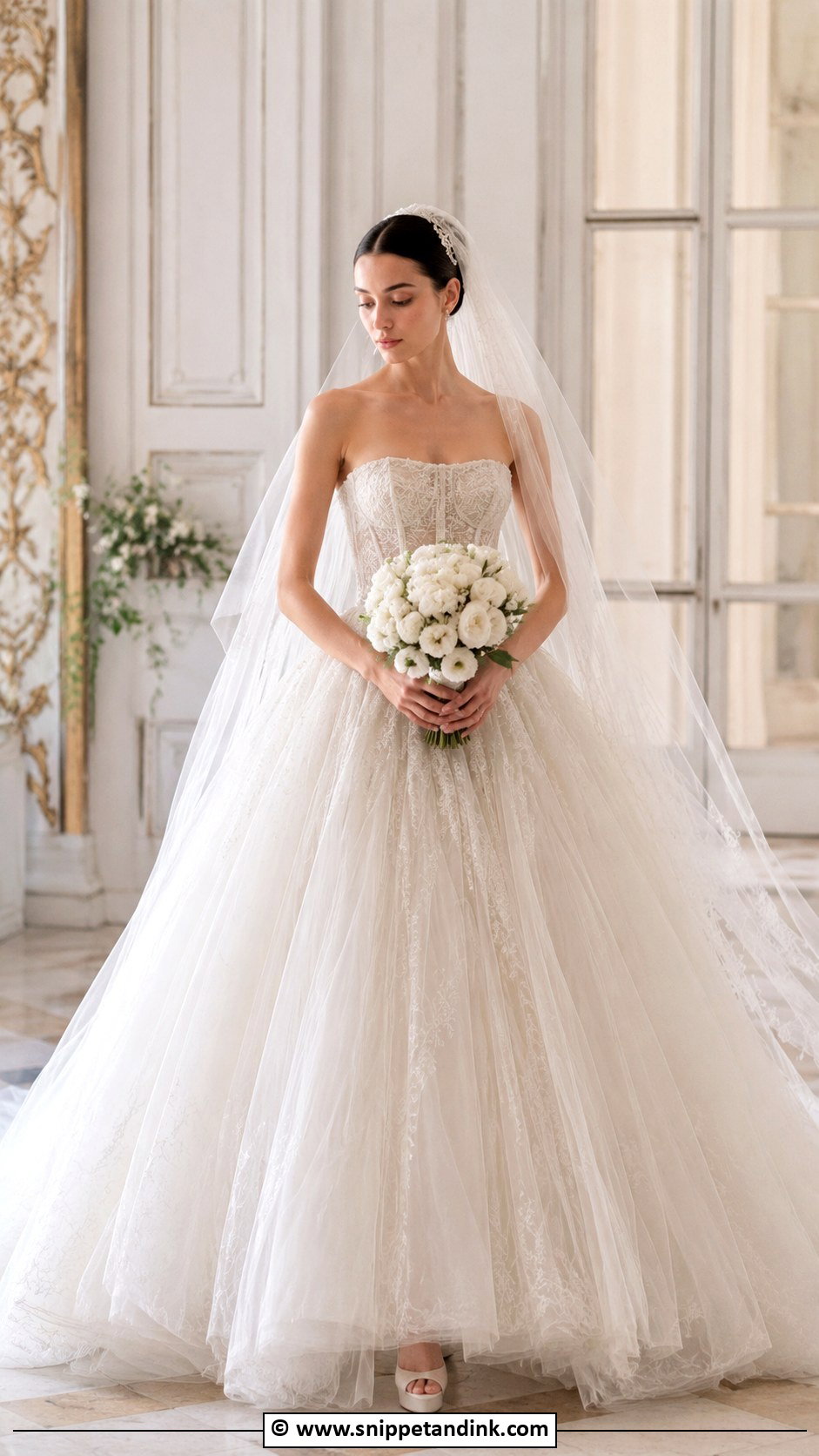 Dior Tulle Princess Wedding Dress - Snippet and Ink - 30 Dior Wedding Dresses