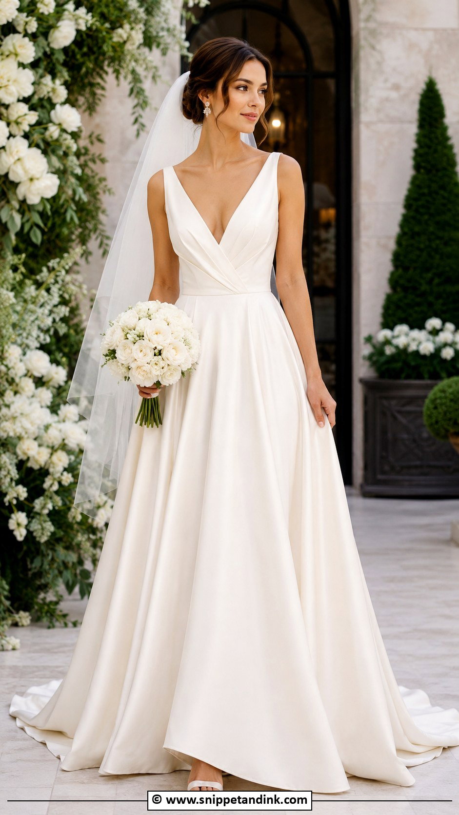 Dior V Neck Wedding Dress - Snippet and Ink - 30 Dior Wedding Dresses
