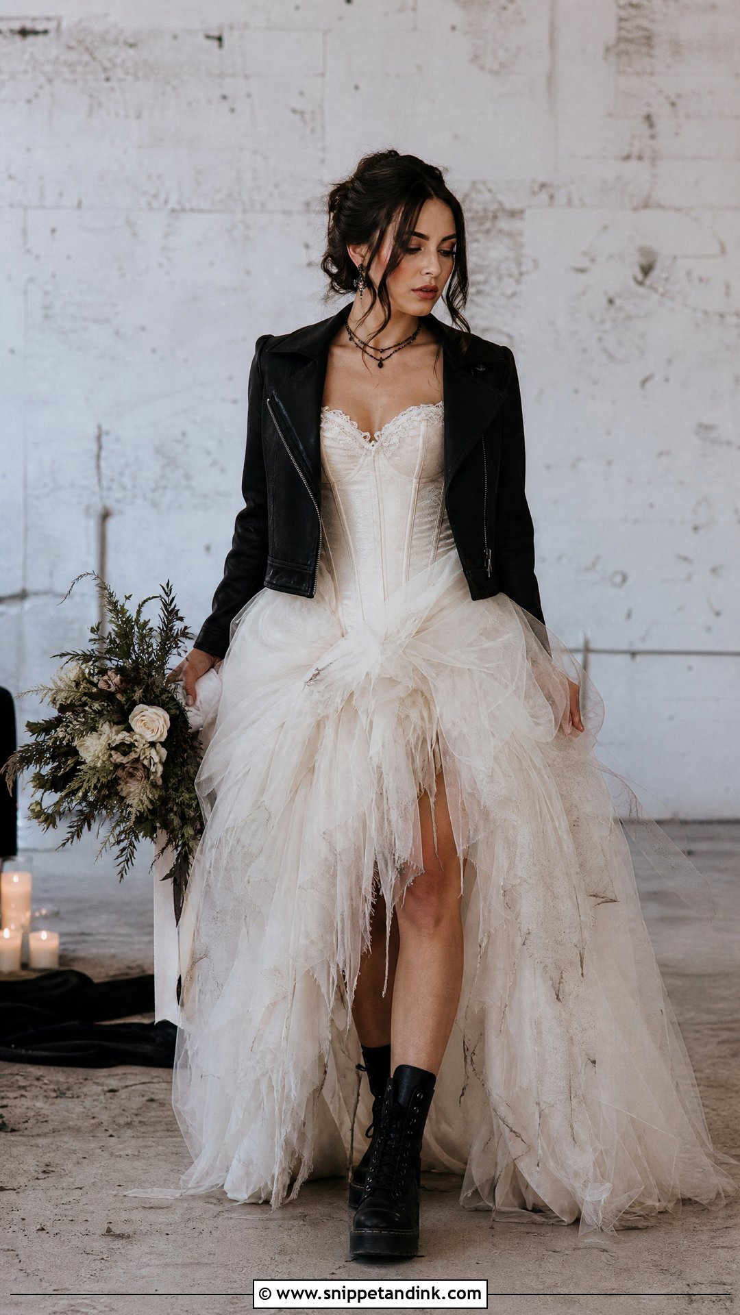 Distressed Tulle Grunge Wedding Dress - Snippet and Ink - 25 Grunge Wedding Dress Ideas