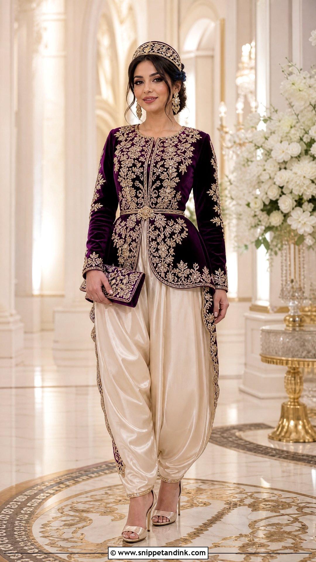 Djabadouli With Sarouel Wedding Dress - Snippet and Ink - 25 Algerian Wedding Dress Ideas