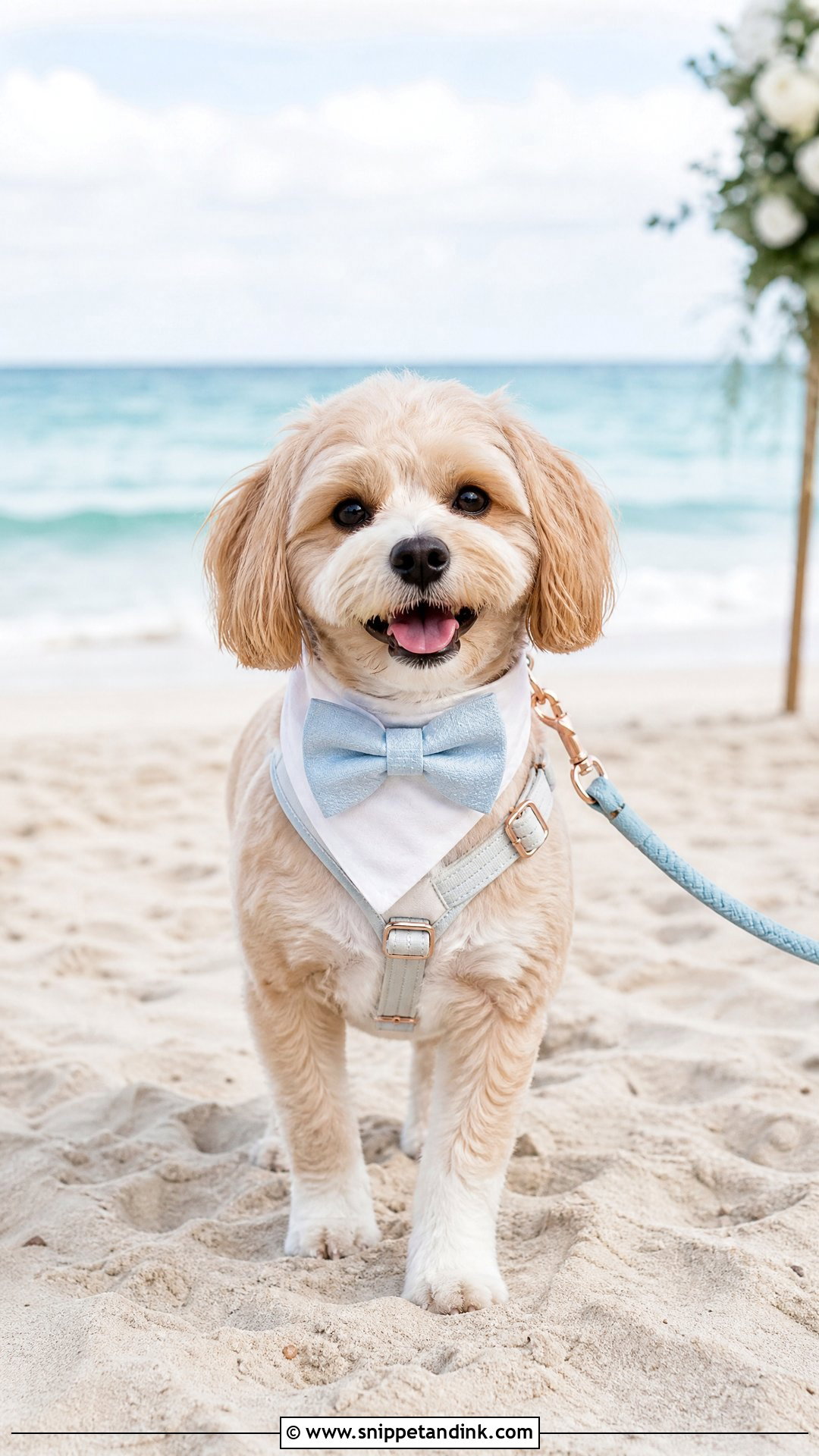Dog Wedding Beach Outfit - Snippet and Ink - 25 Dog Wedding Outfits