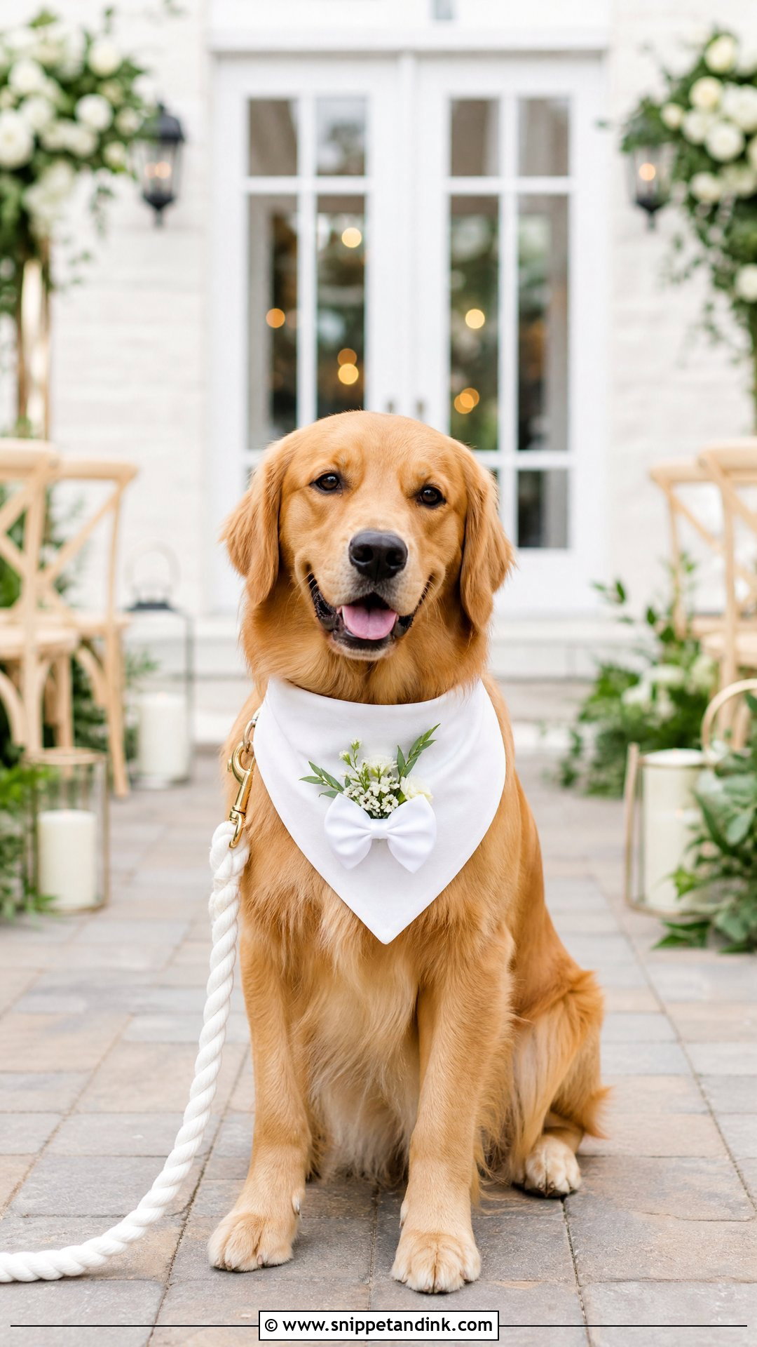 Dog Wedding Custom Bandana Outfit - Snippet and Ink - 25 Dog Wedding Outfits