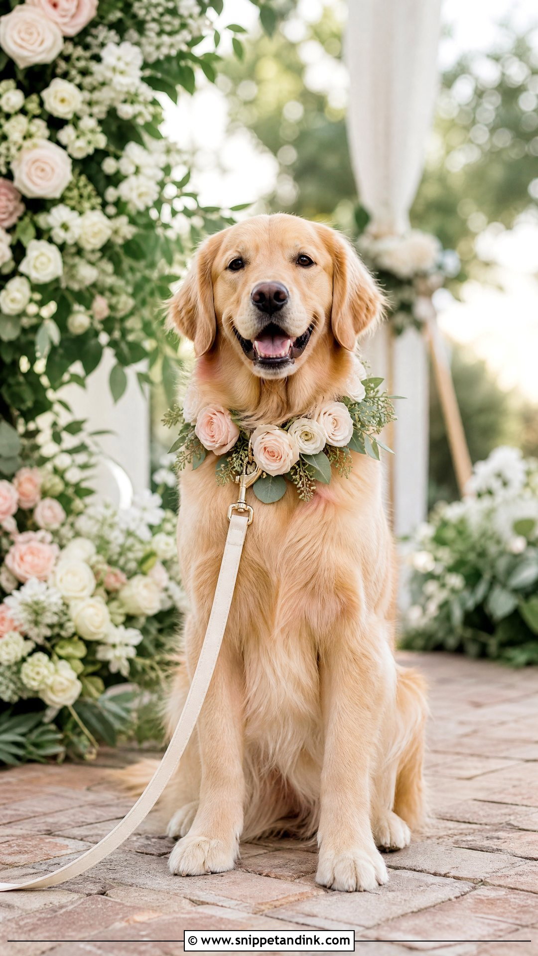 Dog Wedding Floral Collar Outfit - Snippet and Ink - 25 Dog Wedding Outfits