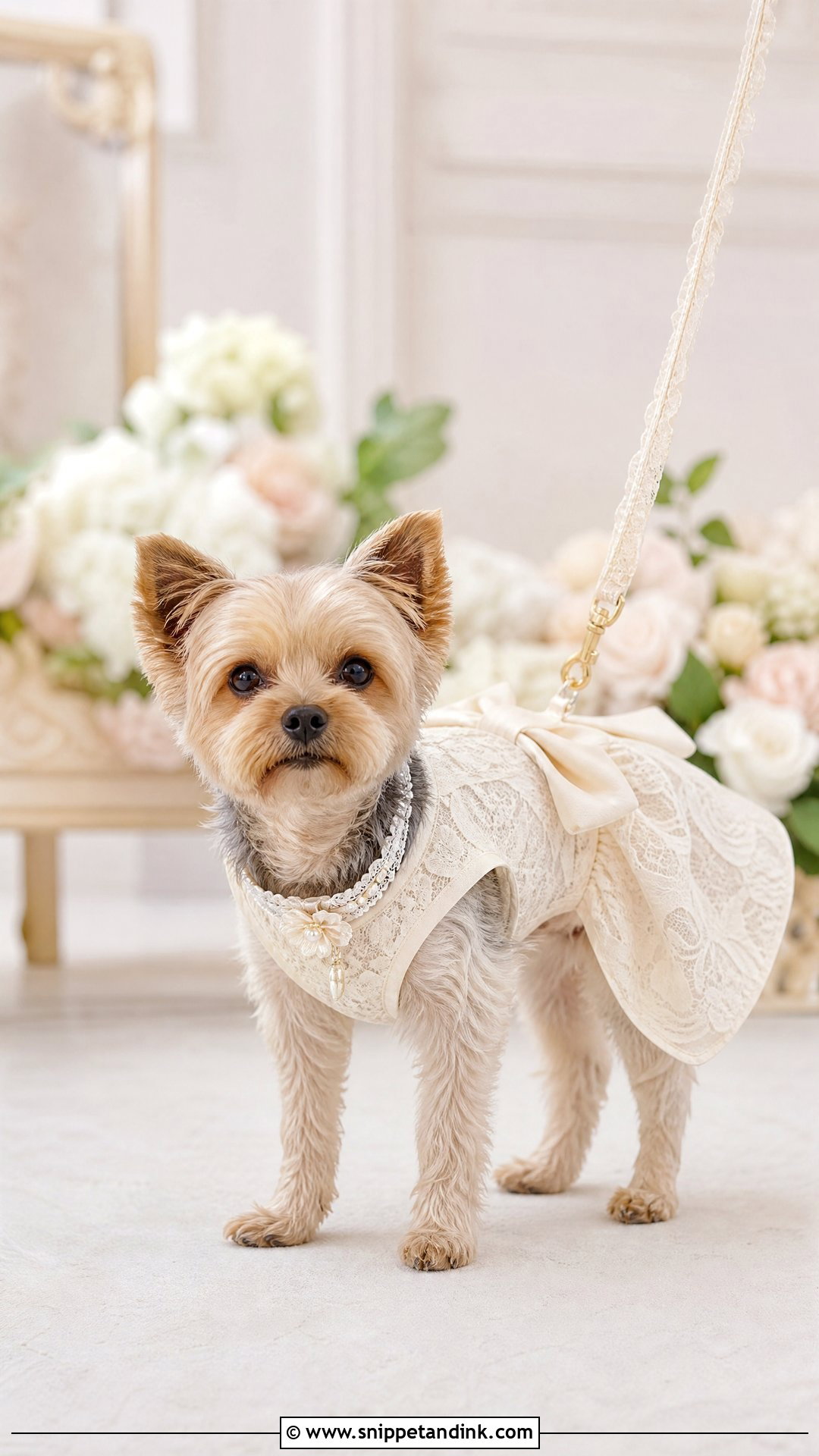 Dog Wedding Lace Dress Outfit - Snippet and Ink - 25 Dog Wedding Outfits