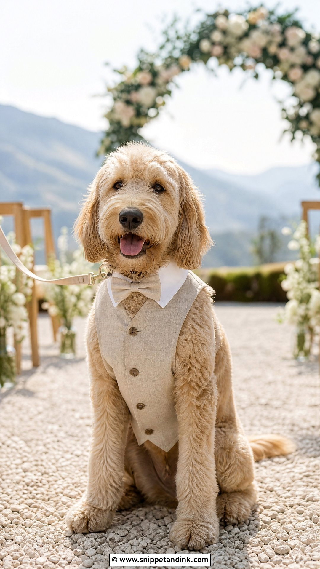 Dog Wedding Linen Vest Outfit - Snippet and Ink - 25 Dog Wedding Outfits