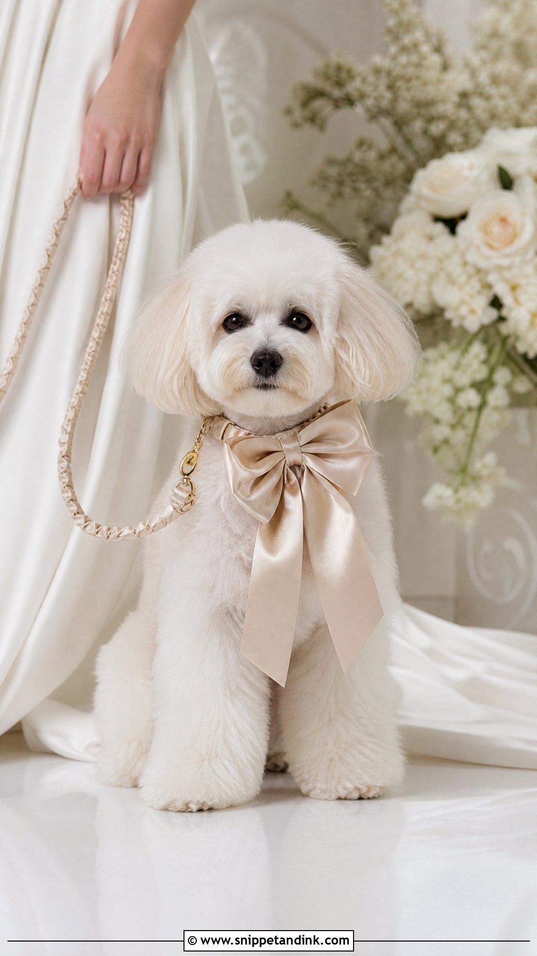 Dog Wedding Satin Bow Outfit - Snippet and Ink - 25 Dog Wedding Outfits