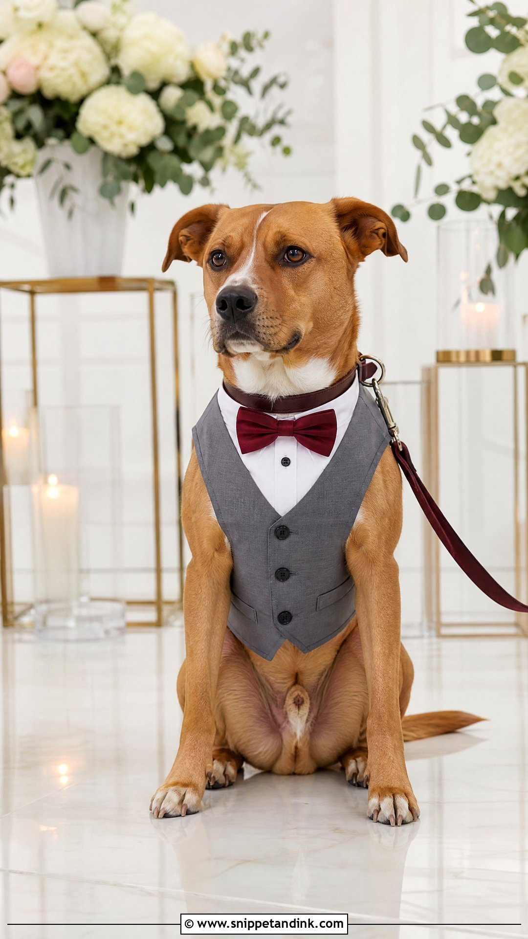 Dog Wedding Suit Vest Outfit - Snippet and Ink - 25 Dog Wedding Outfits