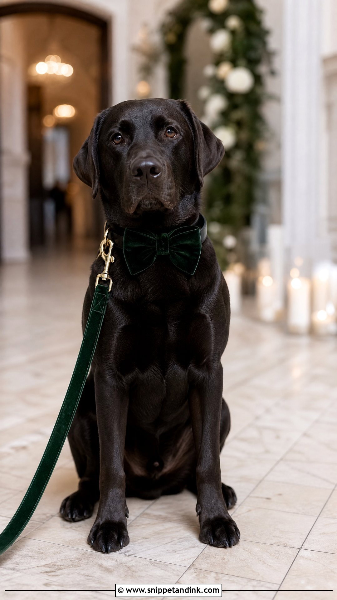Dog Wedding Velvet Bow Tie Outfit - Snippet and Ink - 25 Dog Wedding Outfits