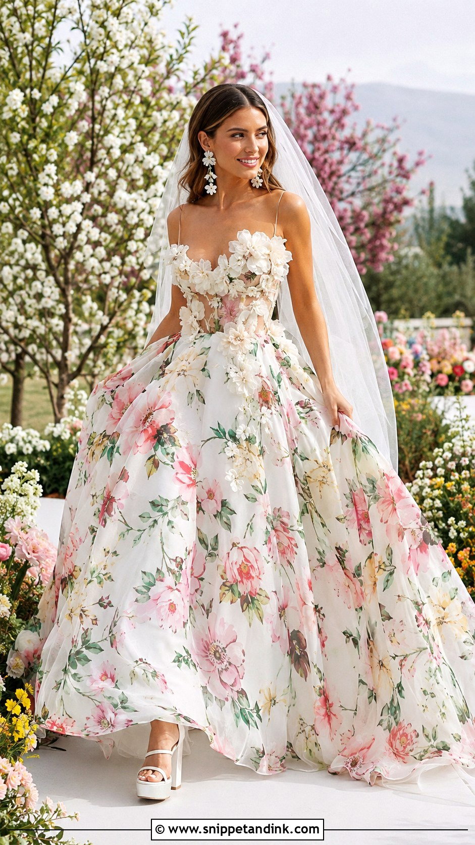 Dolce and Gabbana Floral Organza Ball Gown Wedding Dress - Snippet and Ink - 20 Dolce and Gabbana Wedding Dress Ideas