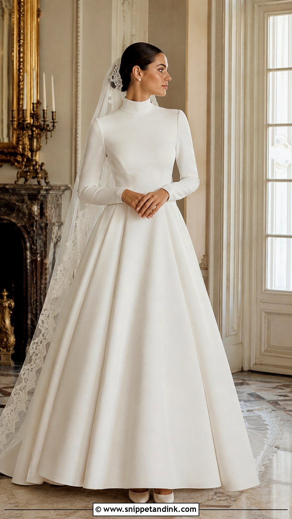 Dolce and Gabbana Long Sleeve Crepe Wedding Dress - Snippet and Ink - 20 Dolce and Gabbana Wedding Dress Ideas