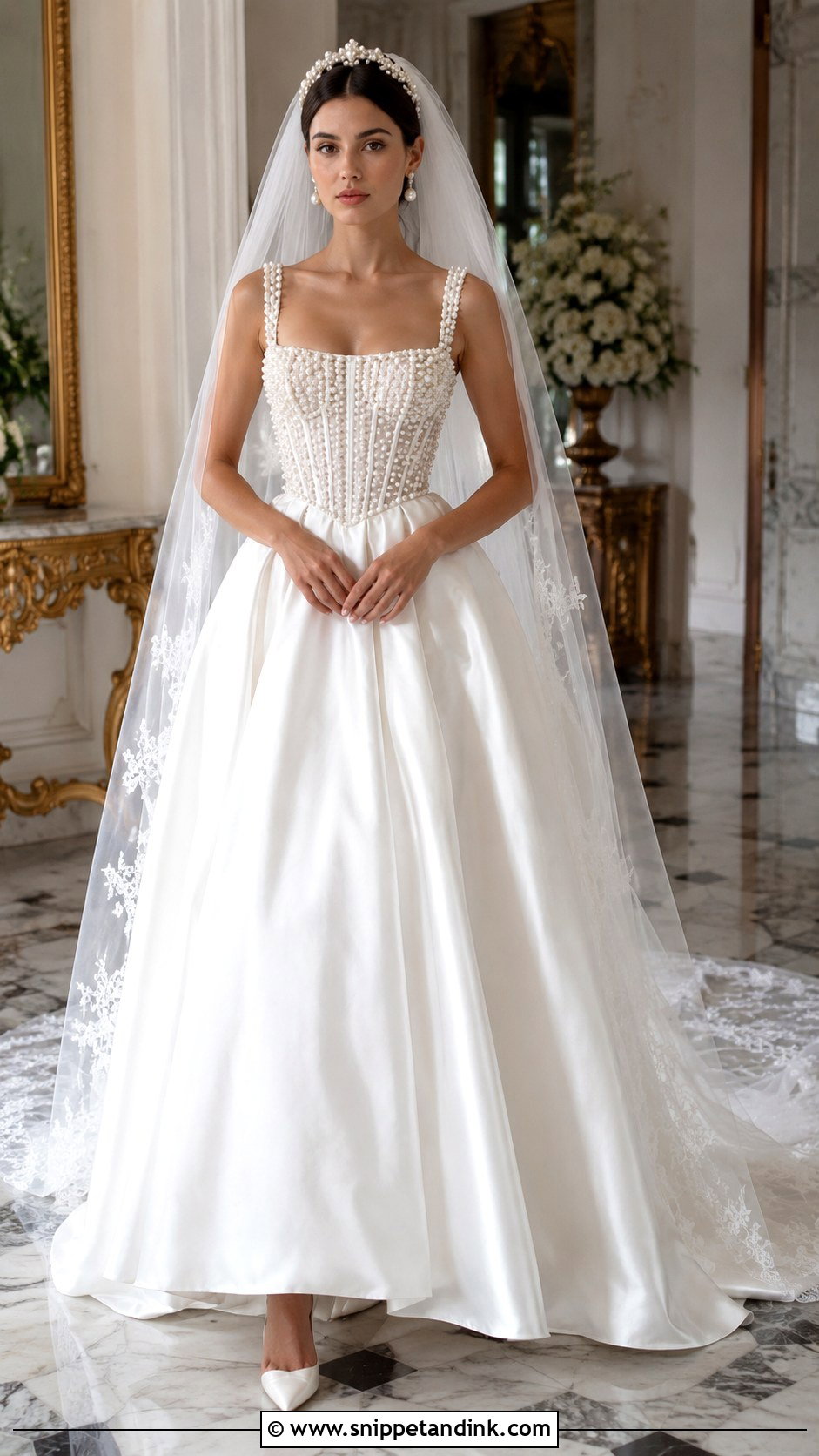 Dolce and Gabbana Pearl Corset Wedding Dress - Snippet and Ink - 20 Dolce and Gabbana Wedding Dress Ideas