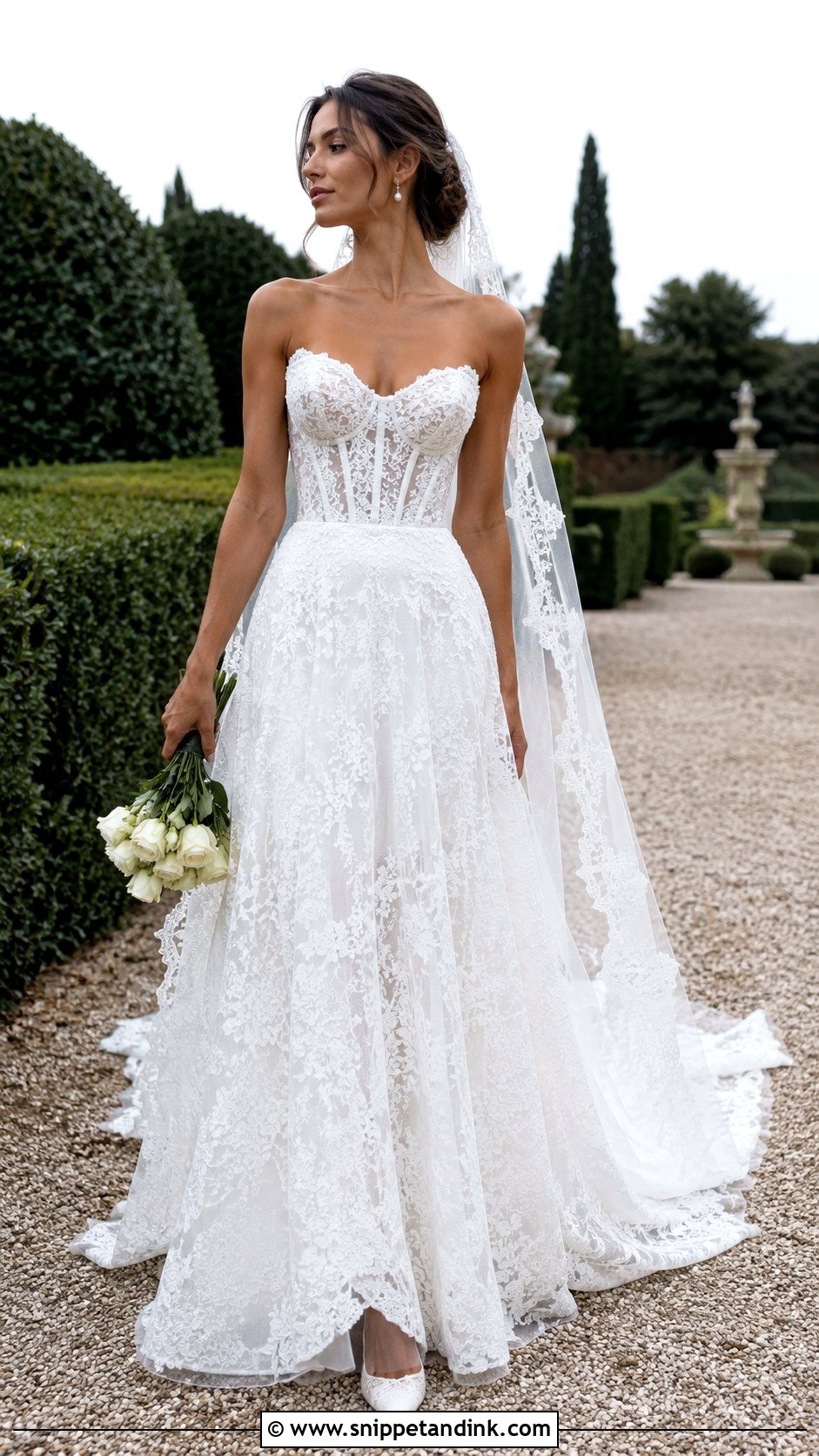 Dolce and Gabbana Strapless Lace Corset Wedding Dress - Snippet and Ink - 20 Dolce and Gabbana Wedding Dress Ideas