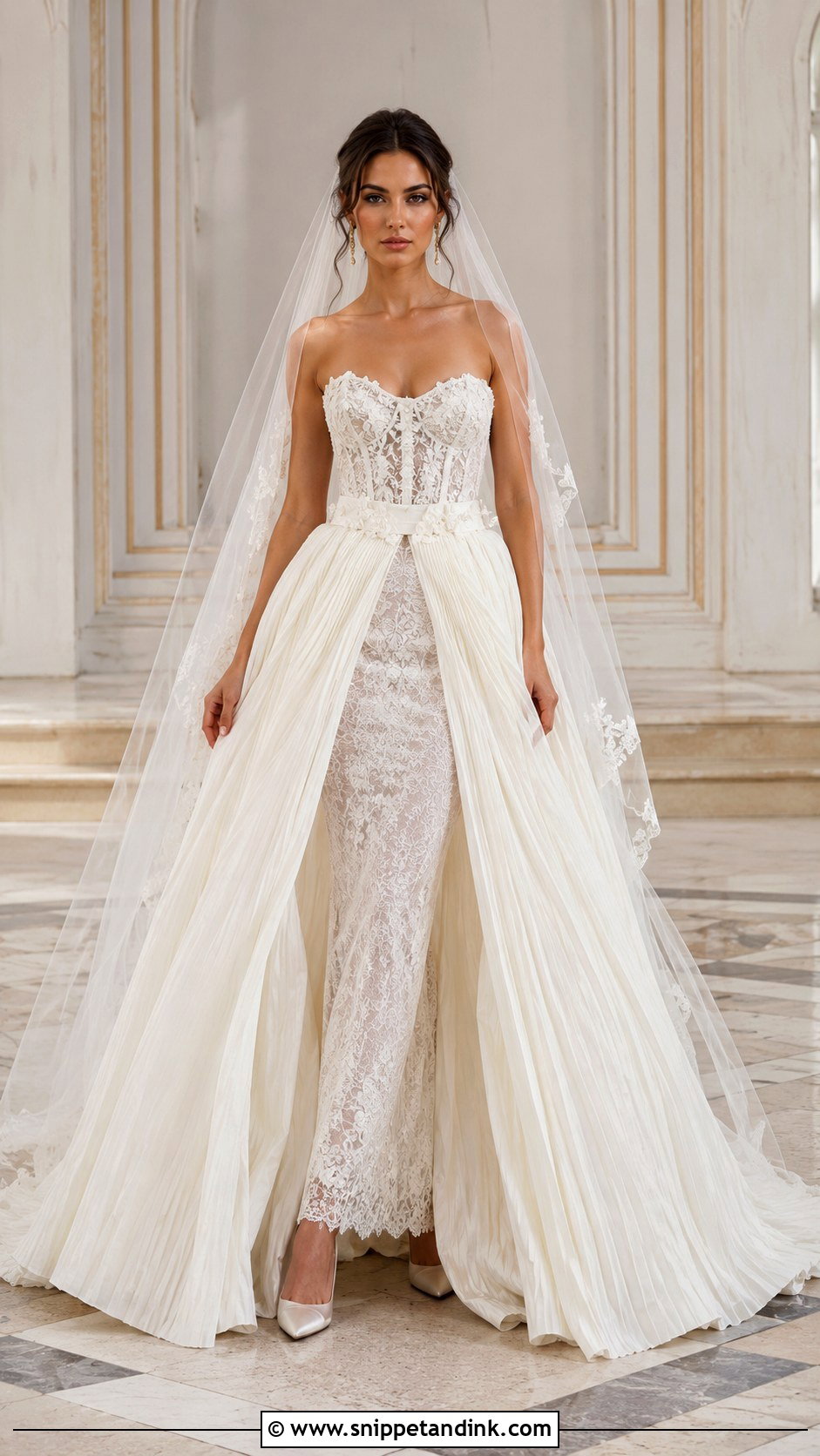 Dolce and Gabbana Wedding Dress With Detachable Overskirt - Snippet and Ink - 20 Dolce and Gabbana Wedding Dress Ideas