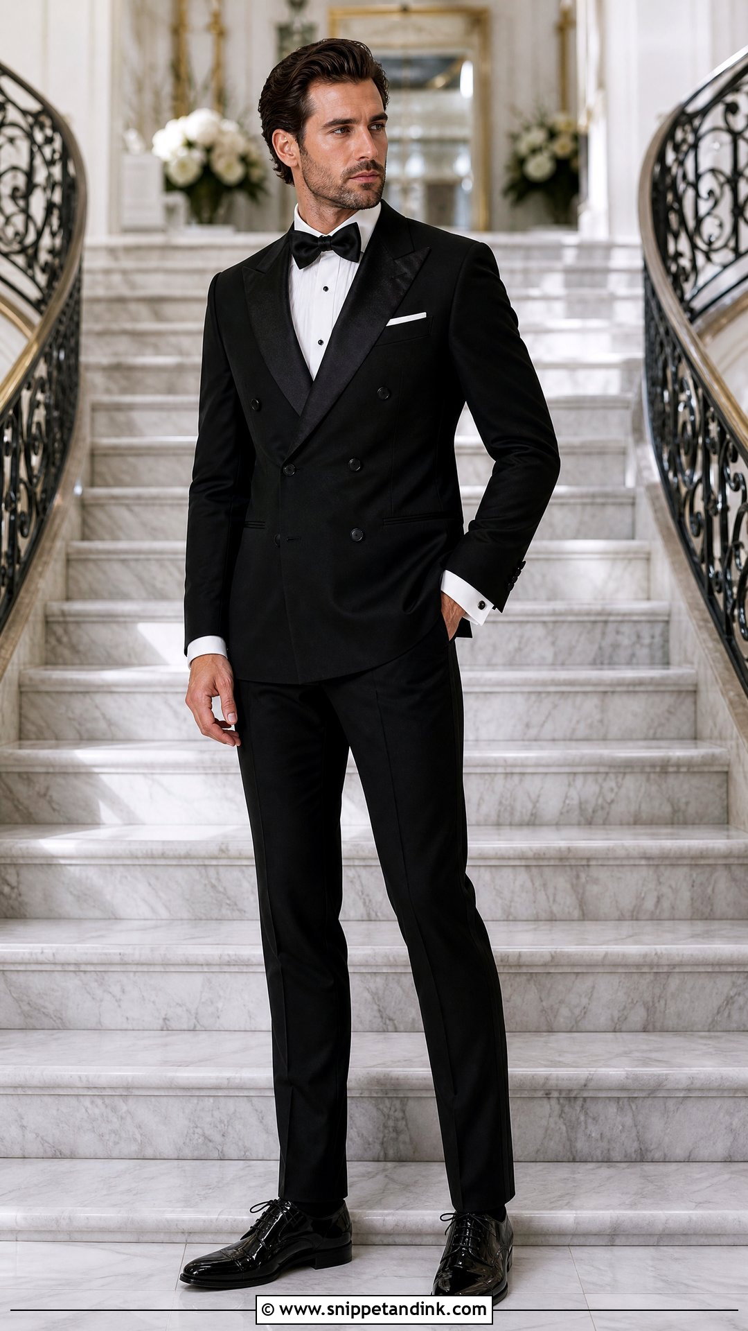 Double Breasted Black Tuxedo - Snippet and Ink - 20 Tuxedo Wedding Suit Ideas