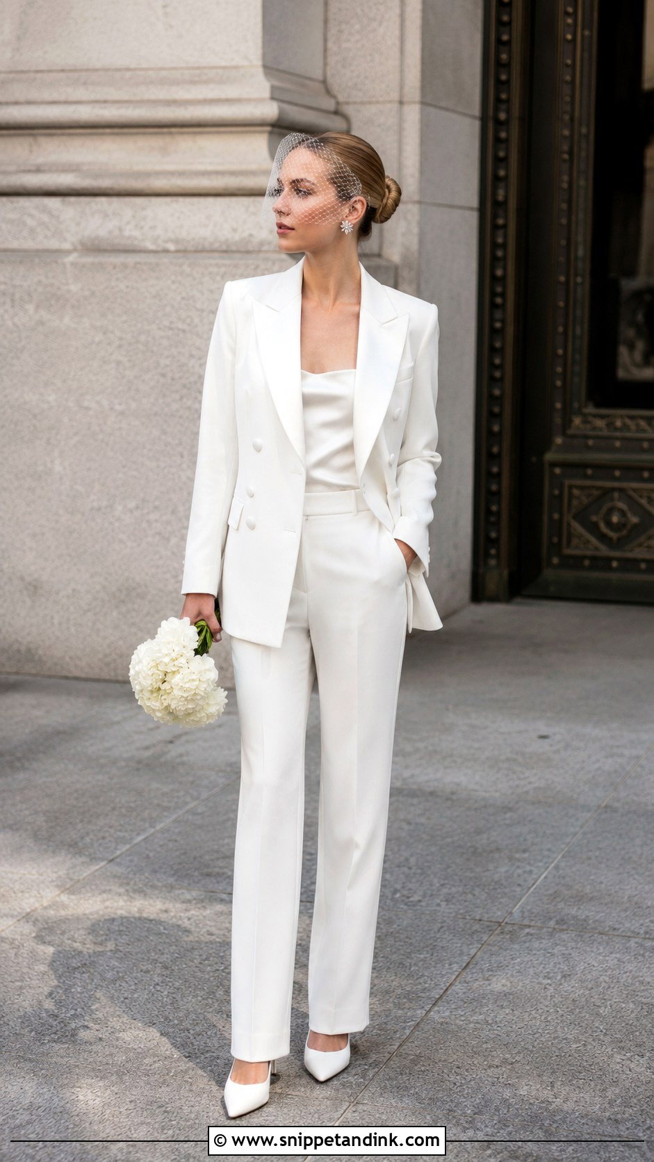 Double Breasted Bridal Suit - Snippet and Ink - 20 Bridal Suit Design Ideas
