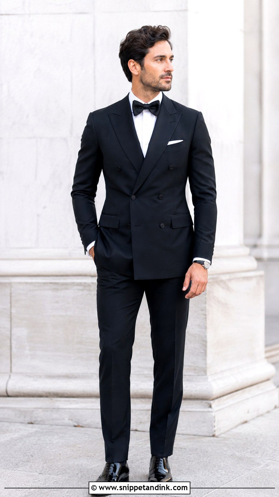 Double Breasted Tuxedo Wedding Look - Snippet and Ink - 30 Tuxedo Wedding Ideas