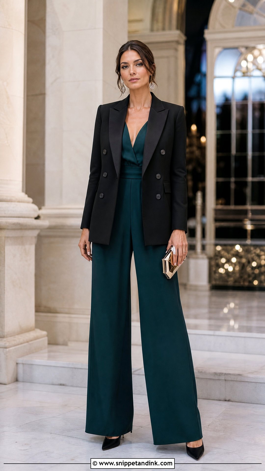 Double Breasted Wedding Blazer With Jumpsuit - Snippet and Ink - 20 Wedding Blazers Ideas