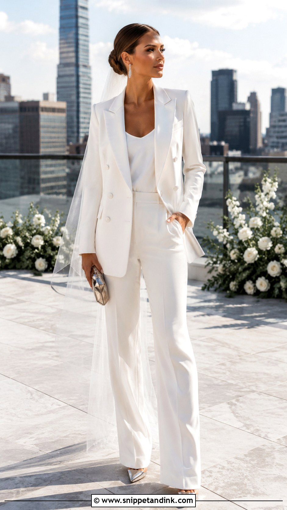 Double Breasted Wedding Dress Pantsuit - Snippet and Ink - 20 Wedding Dress Pantsuit Ideas