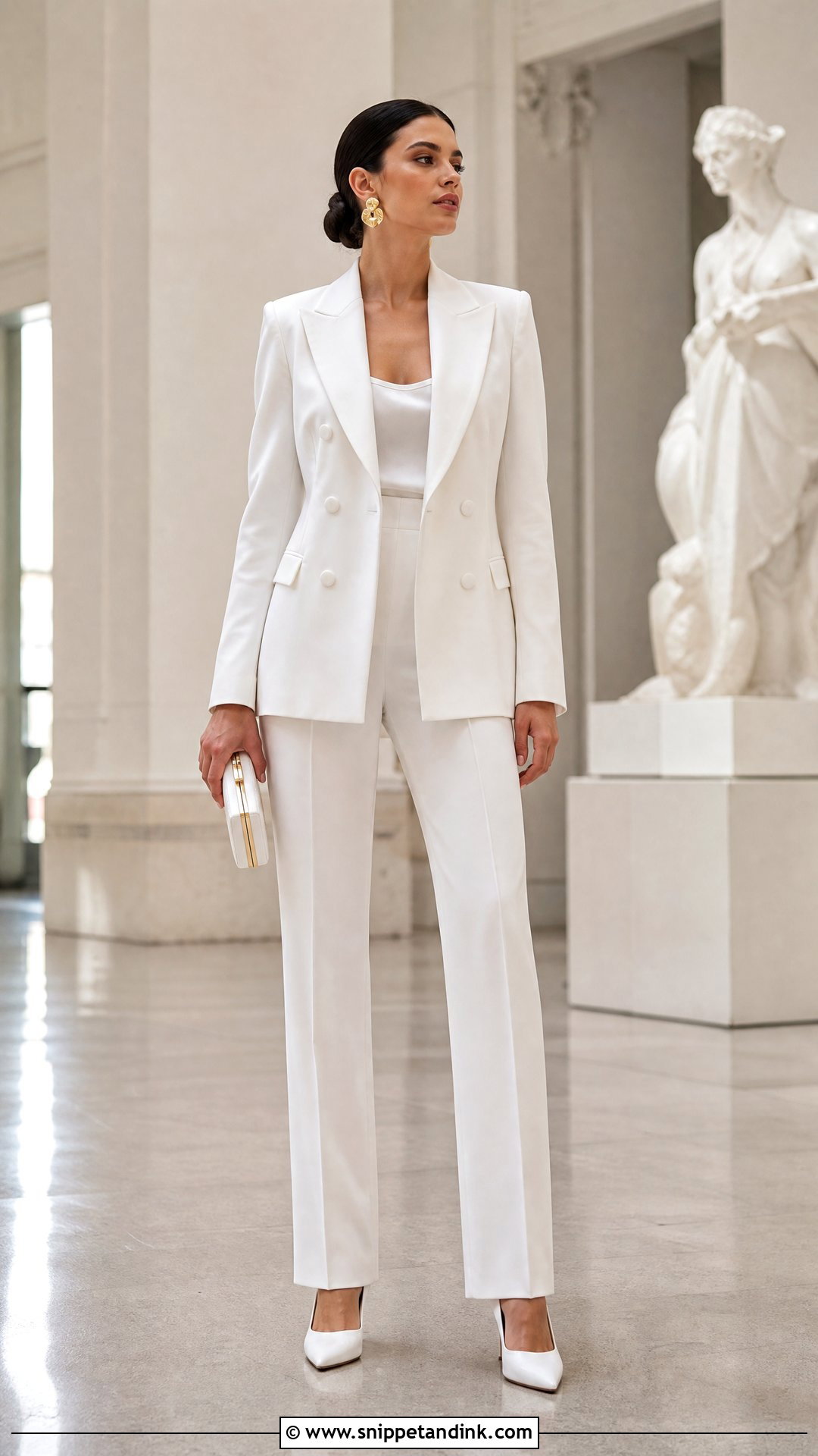 Double Breasted Wedding Suit - Snippet and Ink - 20 Womens Wedding Suit Ideas
