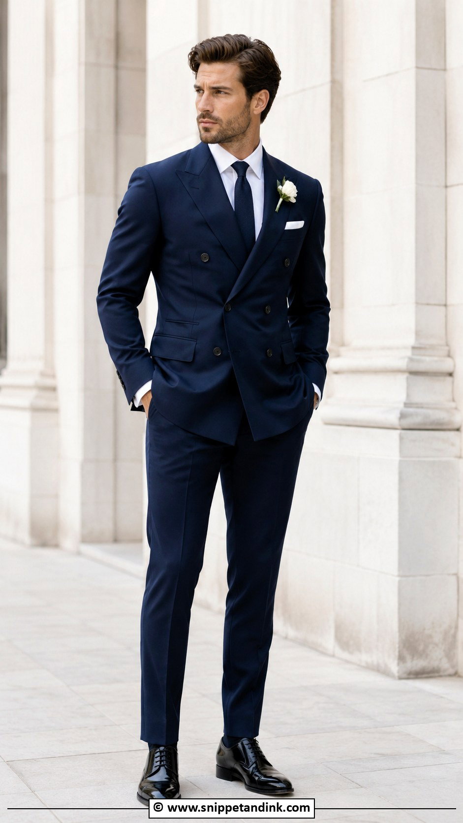 Double Breasted Wedding Suit - Snippet and Ink - 35 Wedding Suit Ideas
