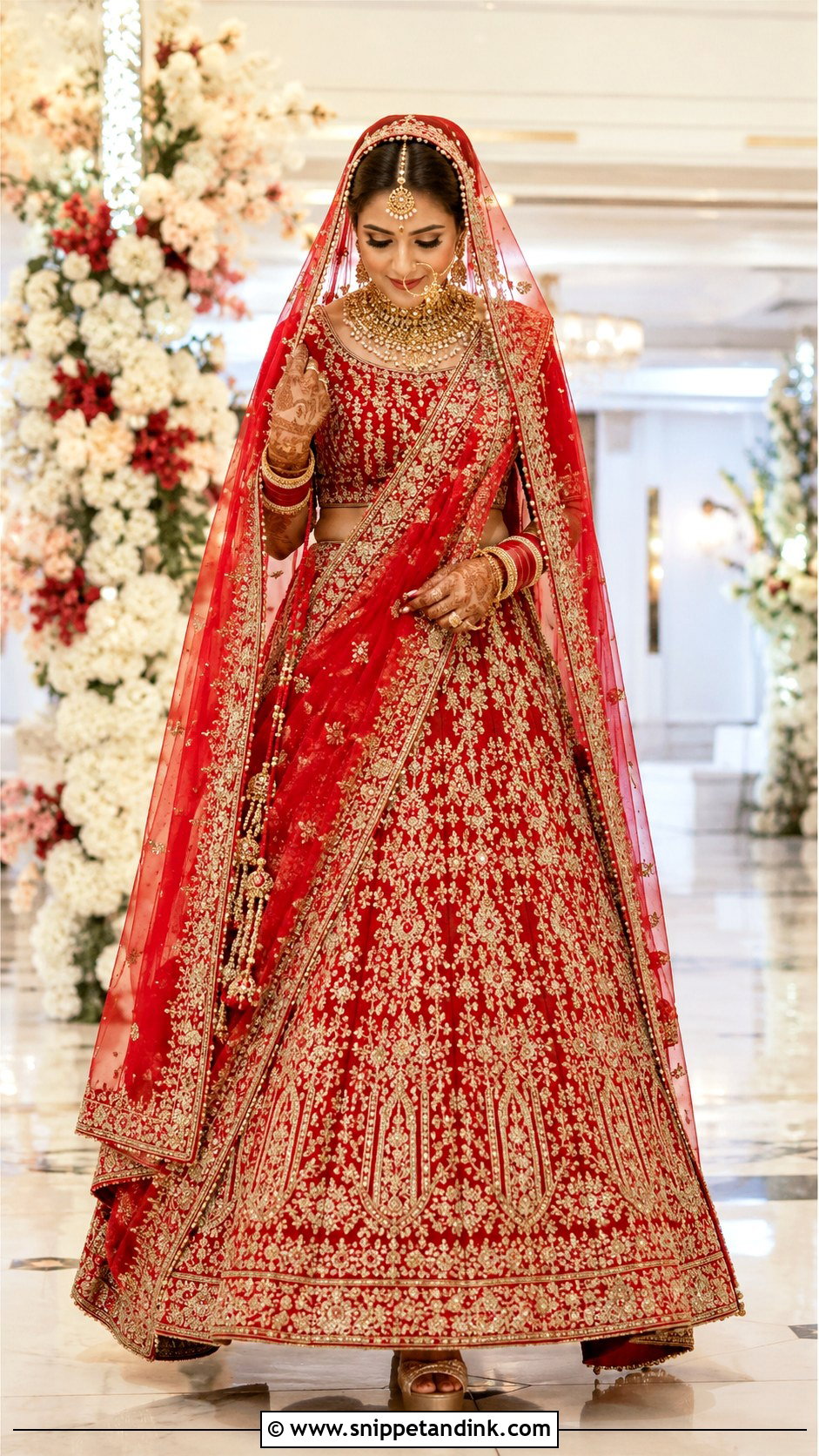 Double Dupatta Barat Lehenga - Snippet and Ink - 25 Barat Dresses