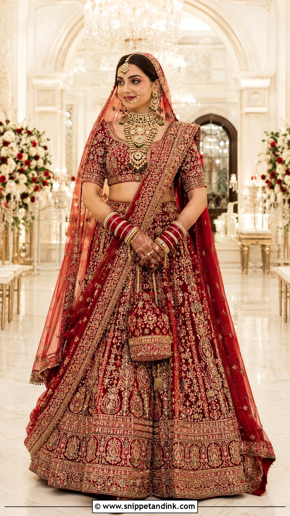 Double Dupatta Bridal Lehenga Choli - Snippet and Ink - 20 Wedding Choli Ideas